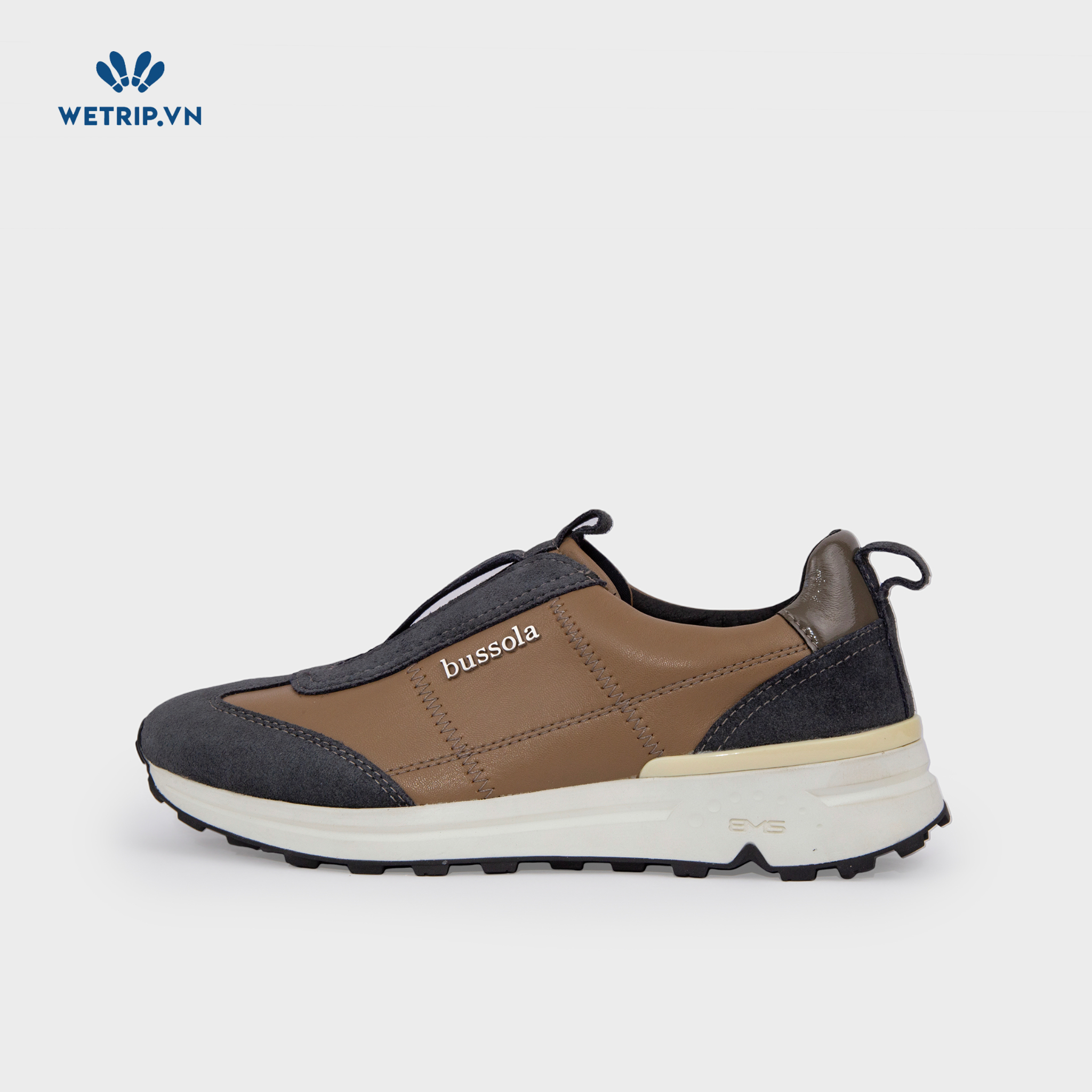 Slip-On Bussola (Nâu pha xám) Mã SLO-BSL-036-C