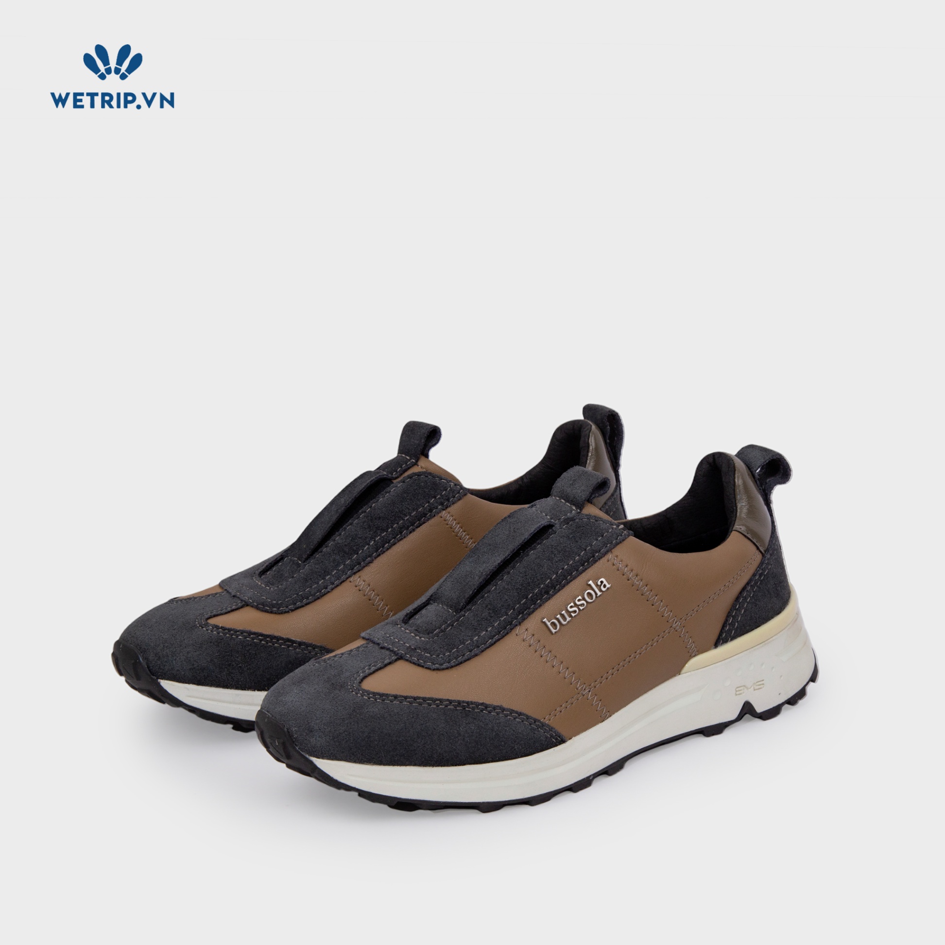 Slip-On Bussola (Nâu pha xám) Mã SLO-BSL-036-C