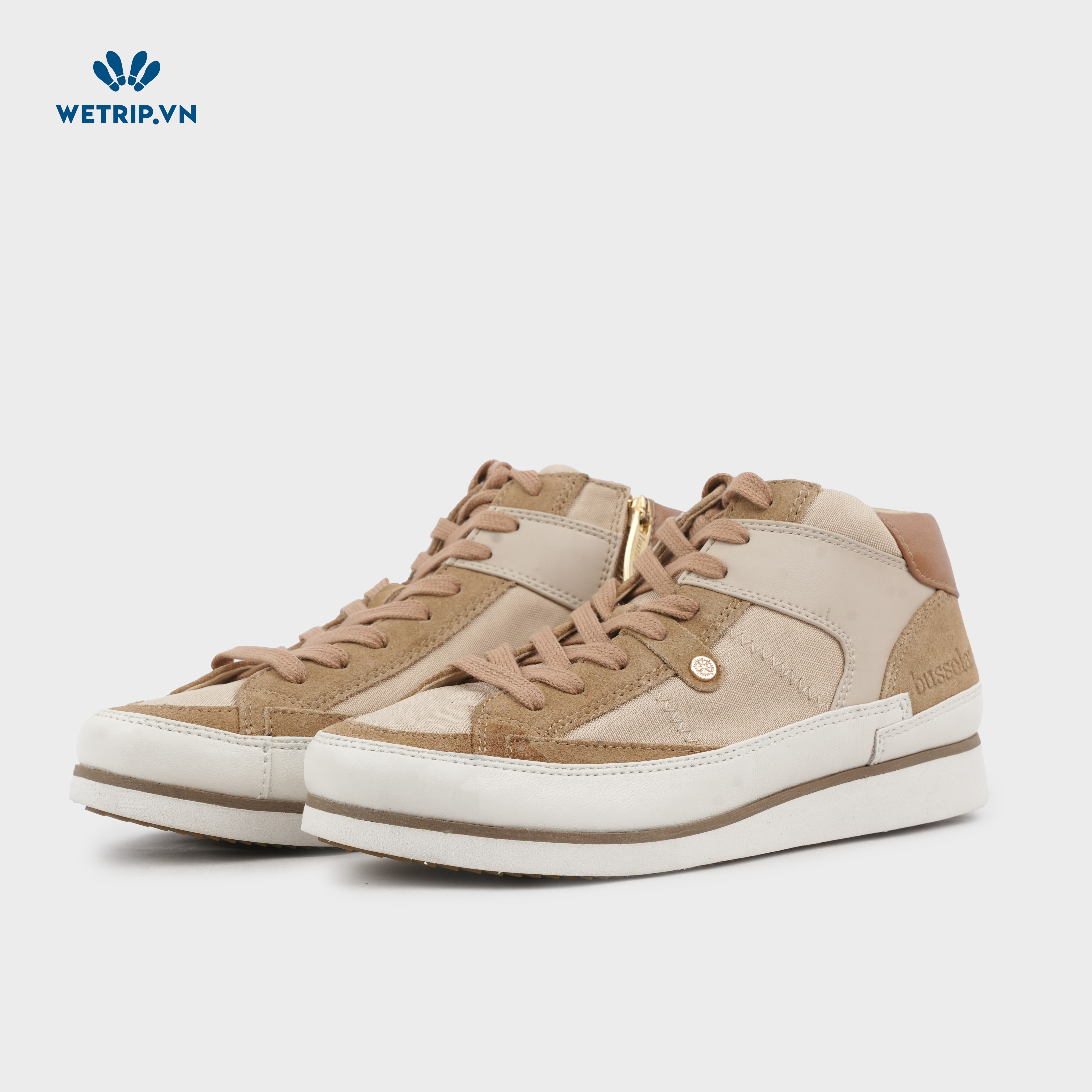 Sneaker Bussola (Be pha nâu) Mã SN-BSL-103-D