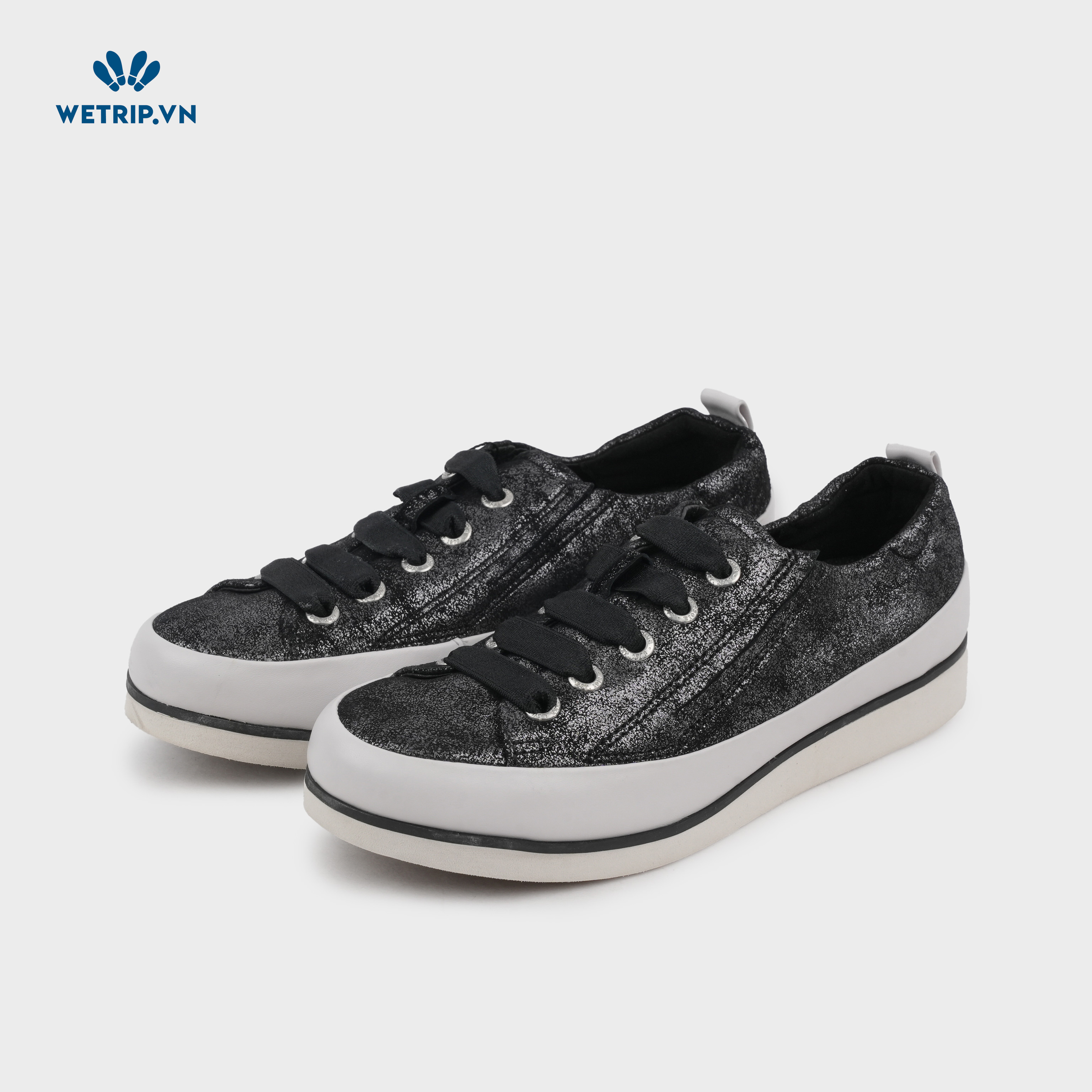 Sneaker Bussola (Đen nubuck ánh bạc) Mã SN-BSL-086-A2