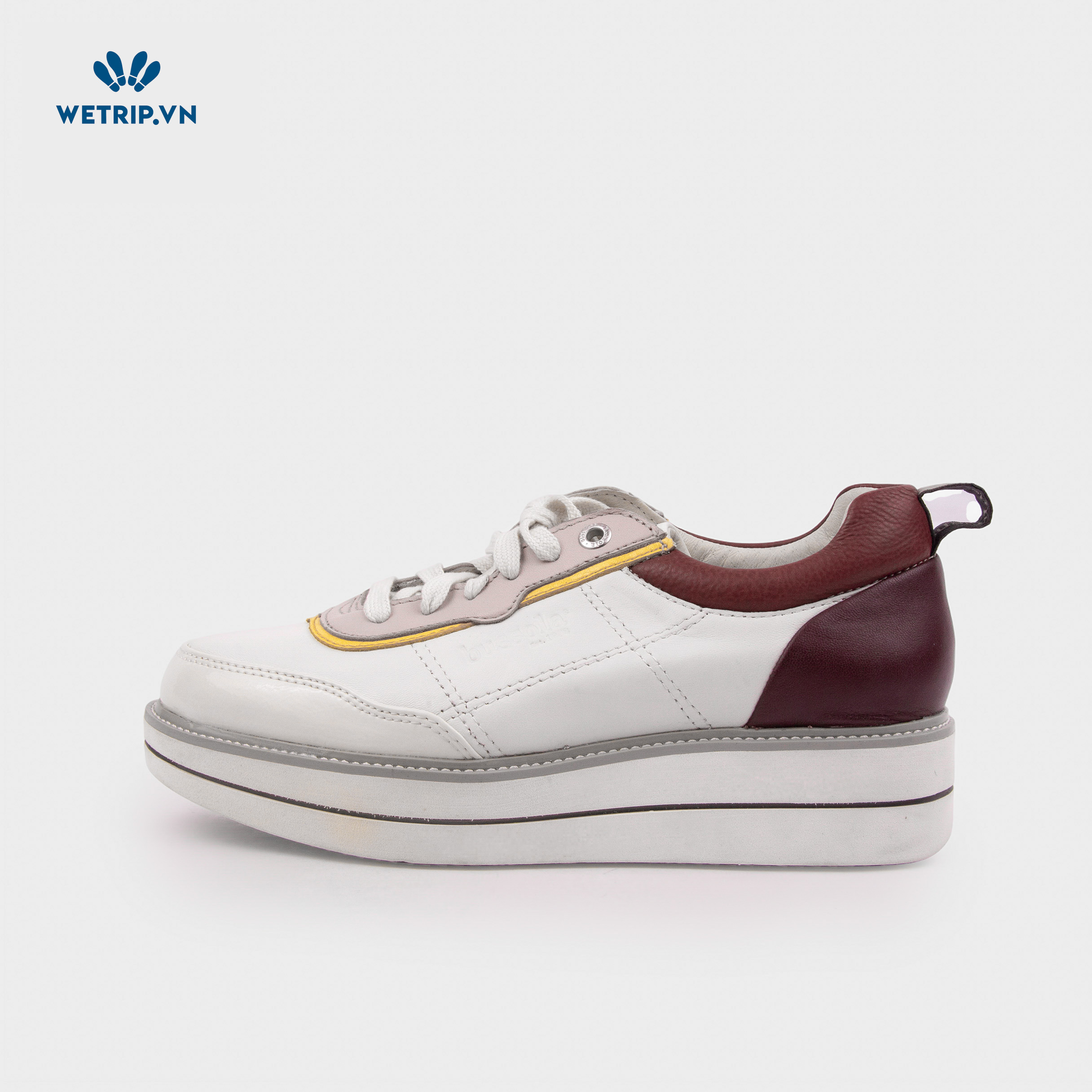 Sneaker Bussola (Trắng pha hồng - đỏ mận) Mã SN-BSL-109-C2