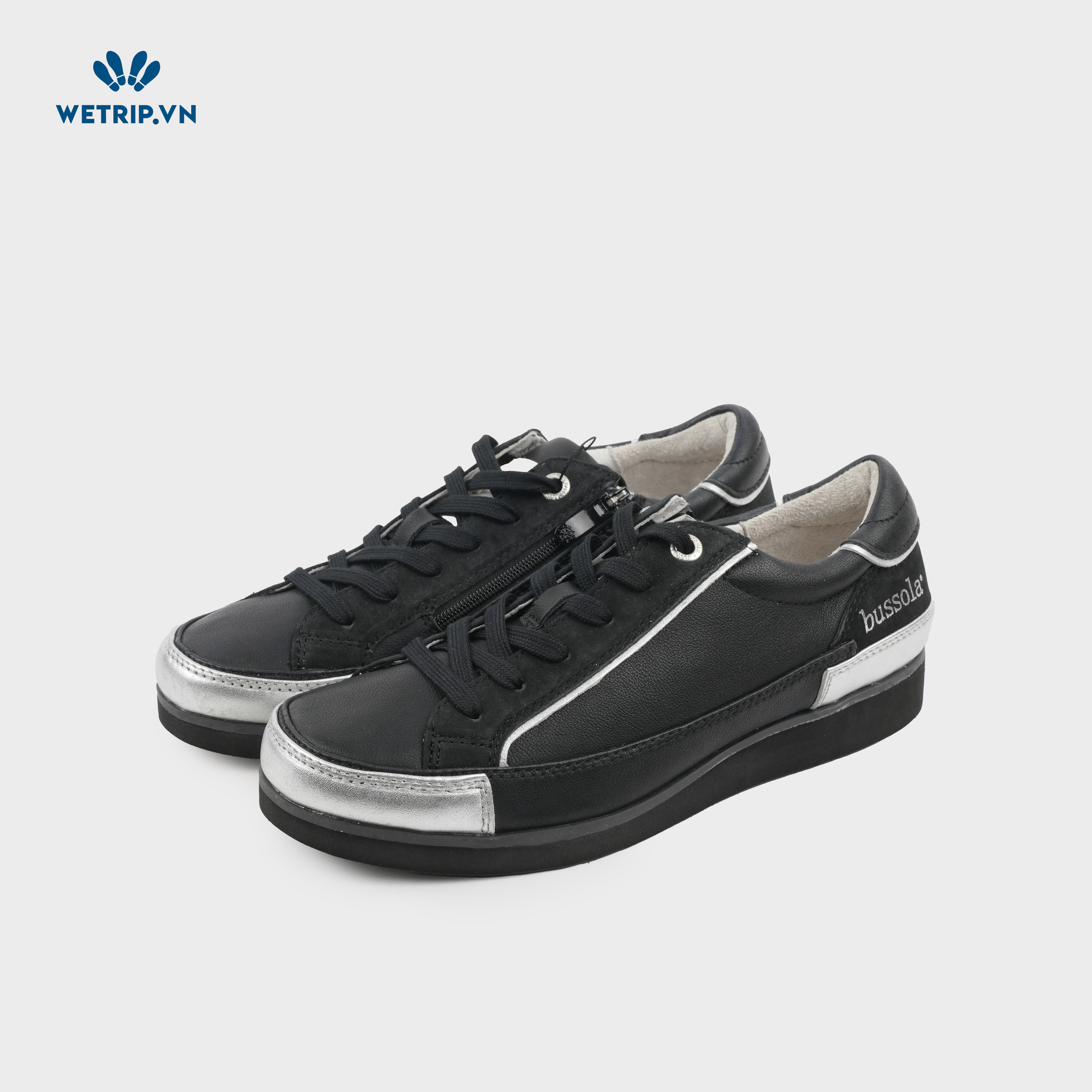 Sneaker Bussola (Đen pha ánh bạc) Mã SN-BSL-090-A