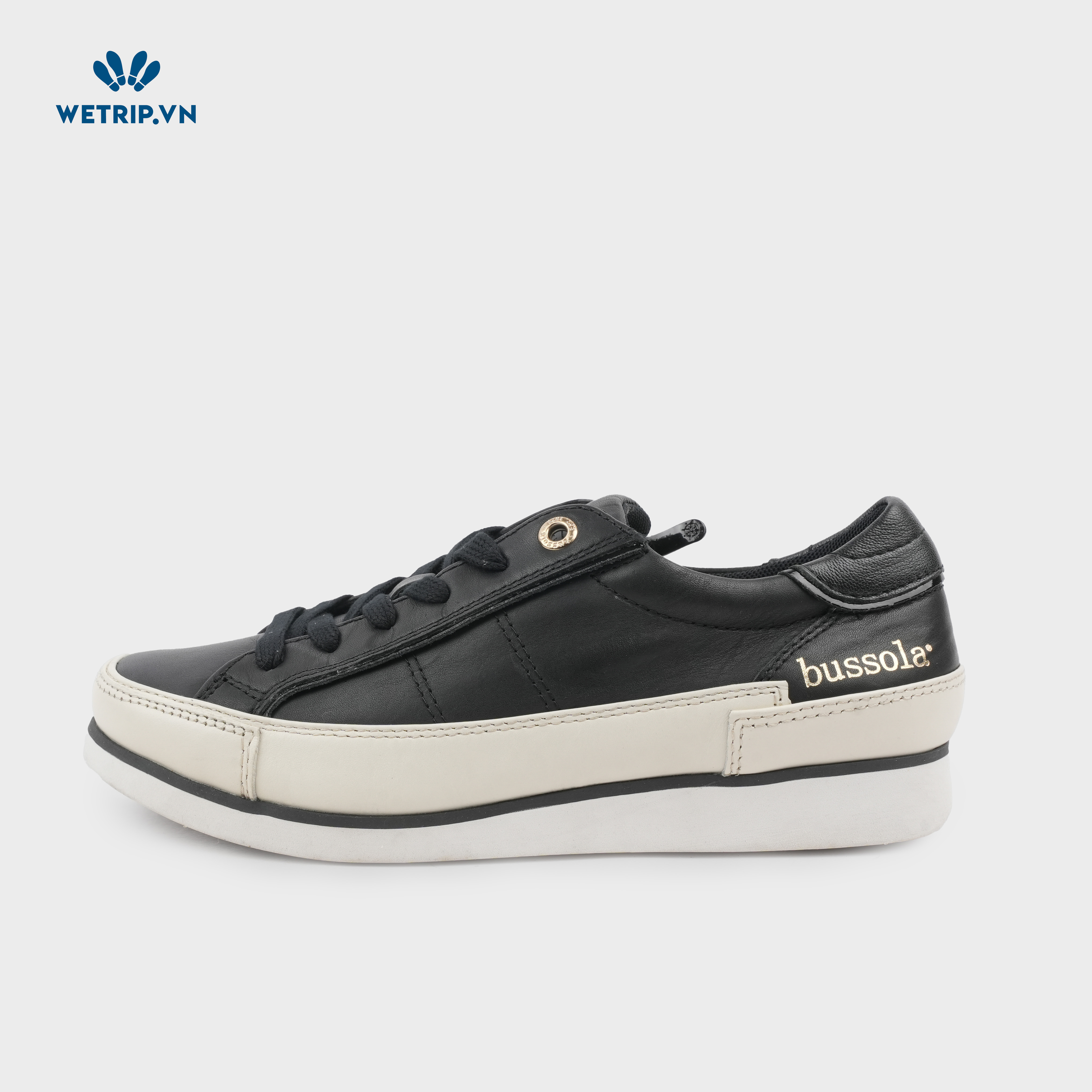 Sneaker Bussola (Đen pha be) Mã SN-BSL-091-E