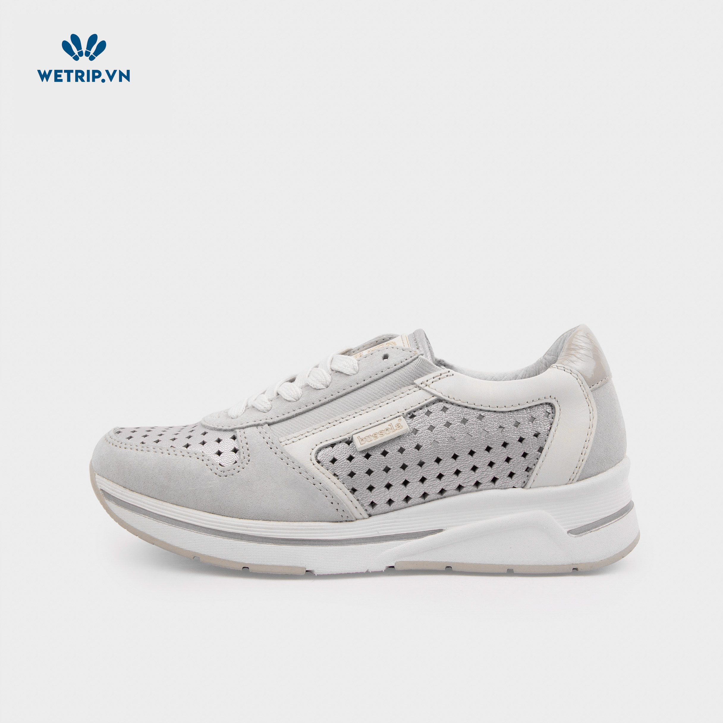 Sneaker Bussola (Ghi pha ánh hồng) Mã SN-BSL-105-E