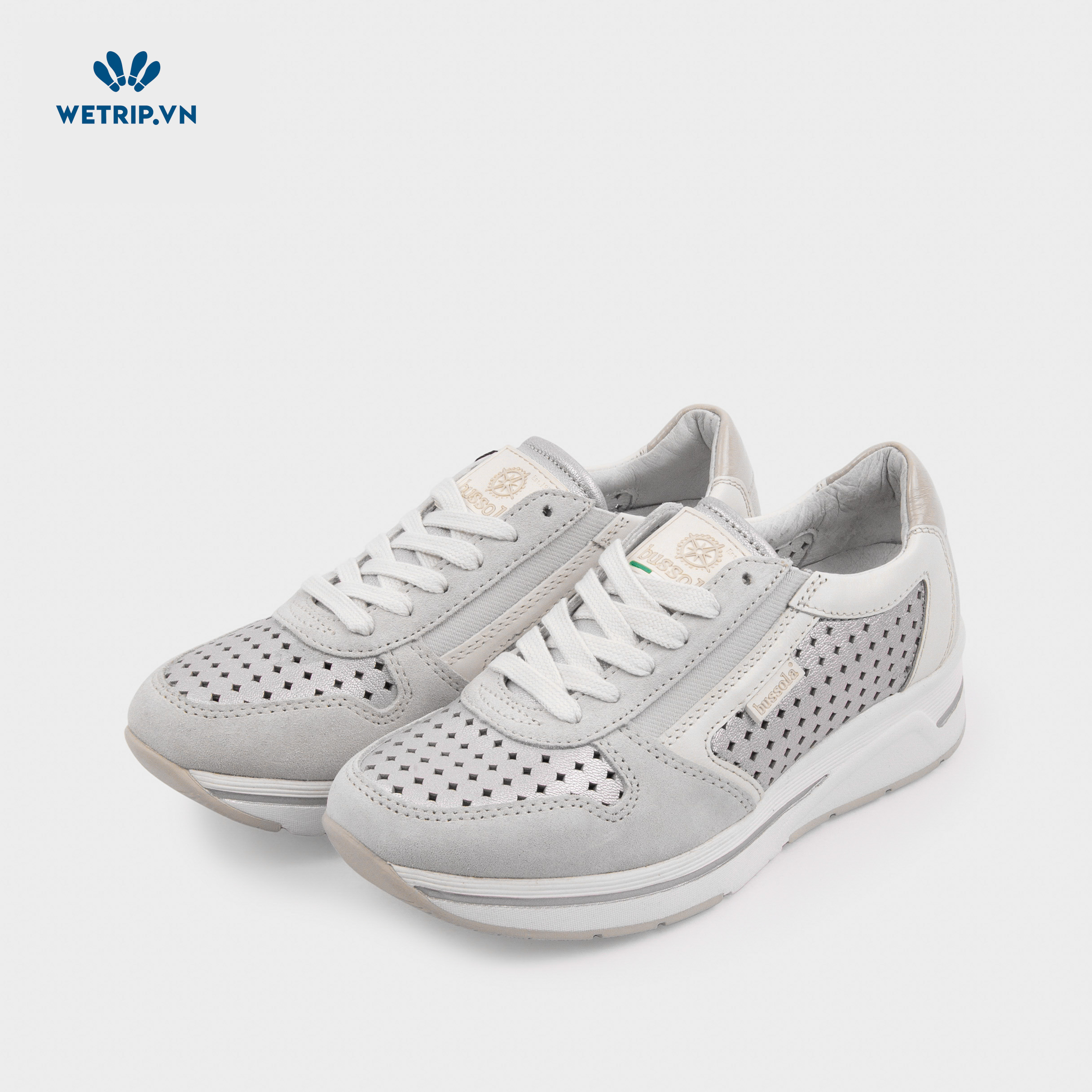 Sneaker Bussola (Ghi pha ánh hồng) Mã SN-BSL-105-E