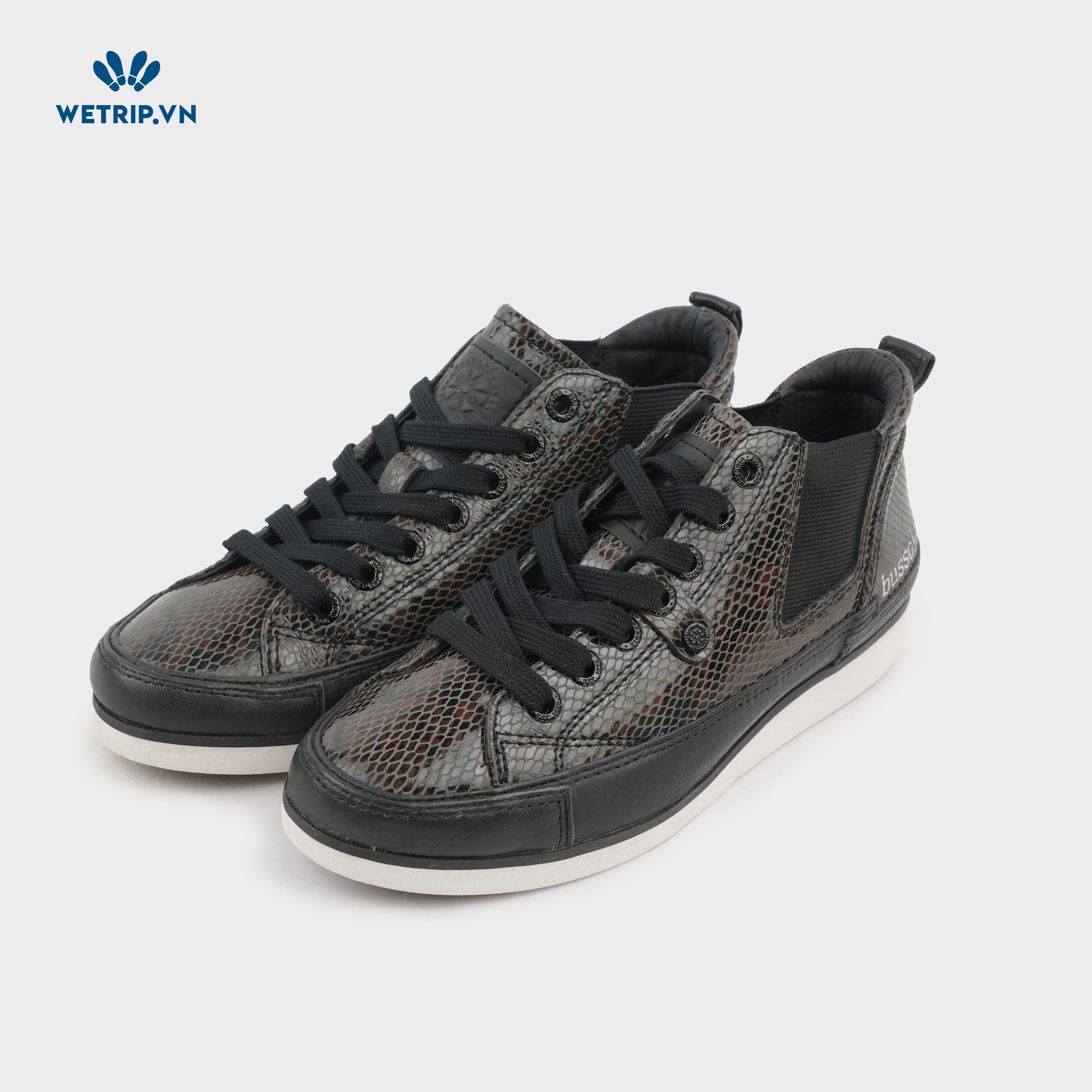 Sneaker Bussola (Da rắn pha đen) Mã SN-BSL-074-B
