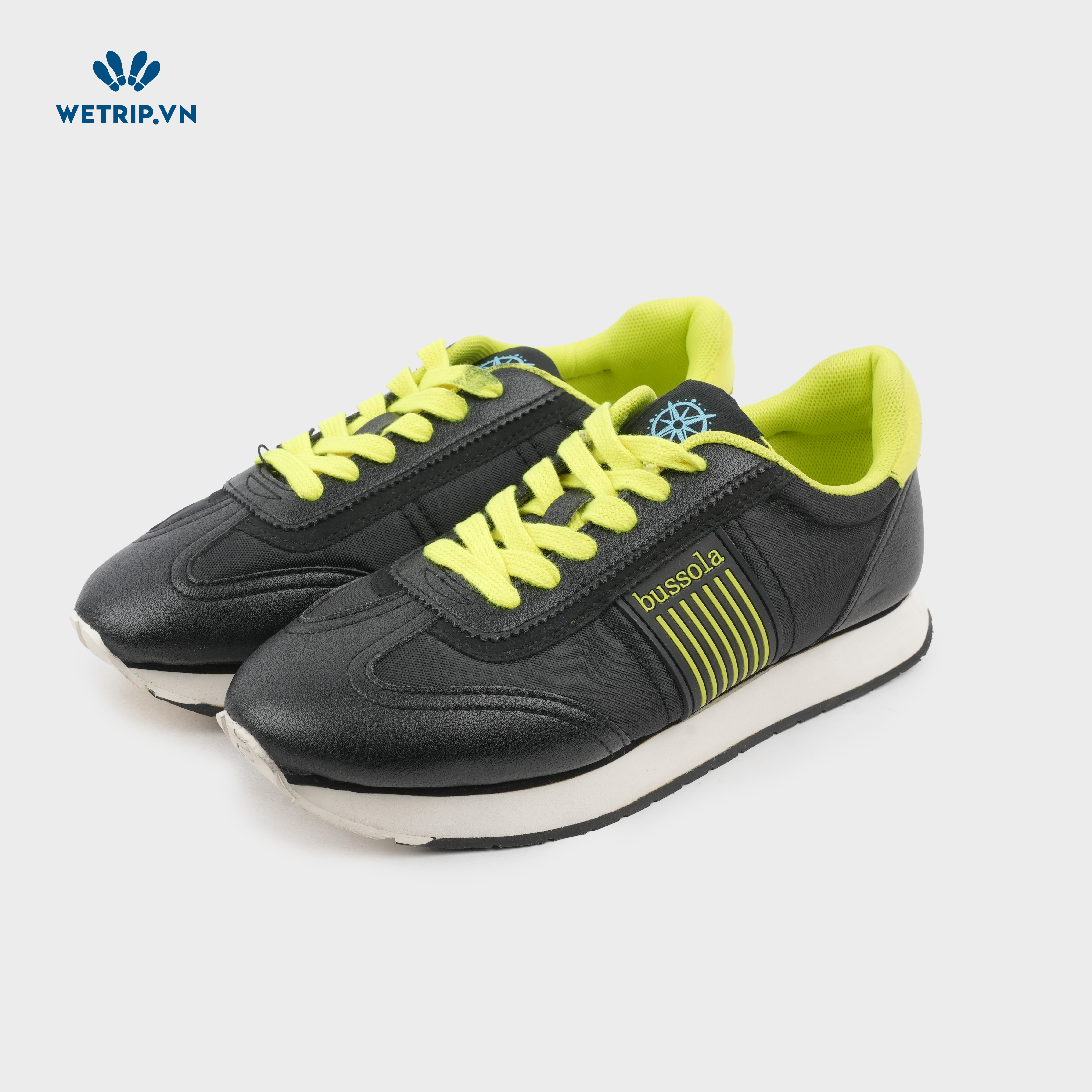 Sneaker Bussola (Đen gót xanh đế kem) Mã SN-BSL-083-B2
