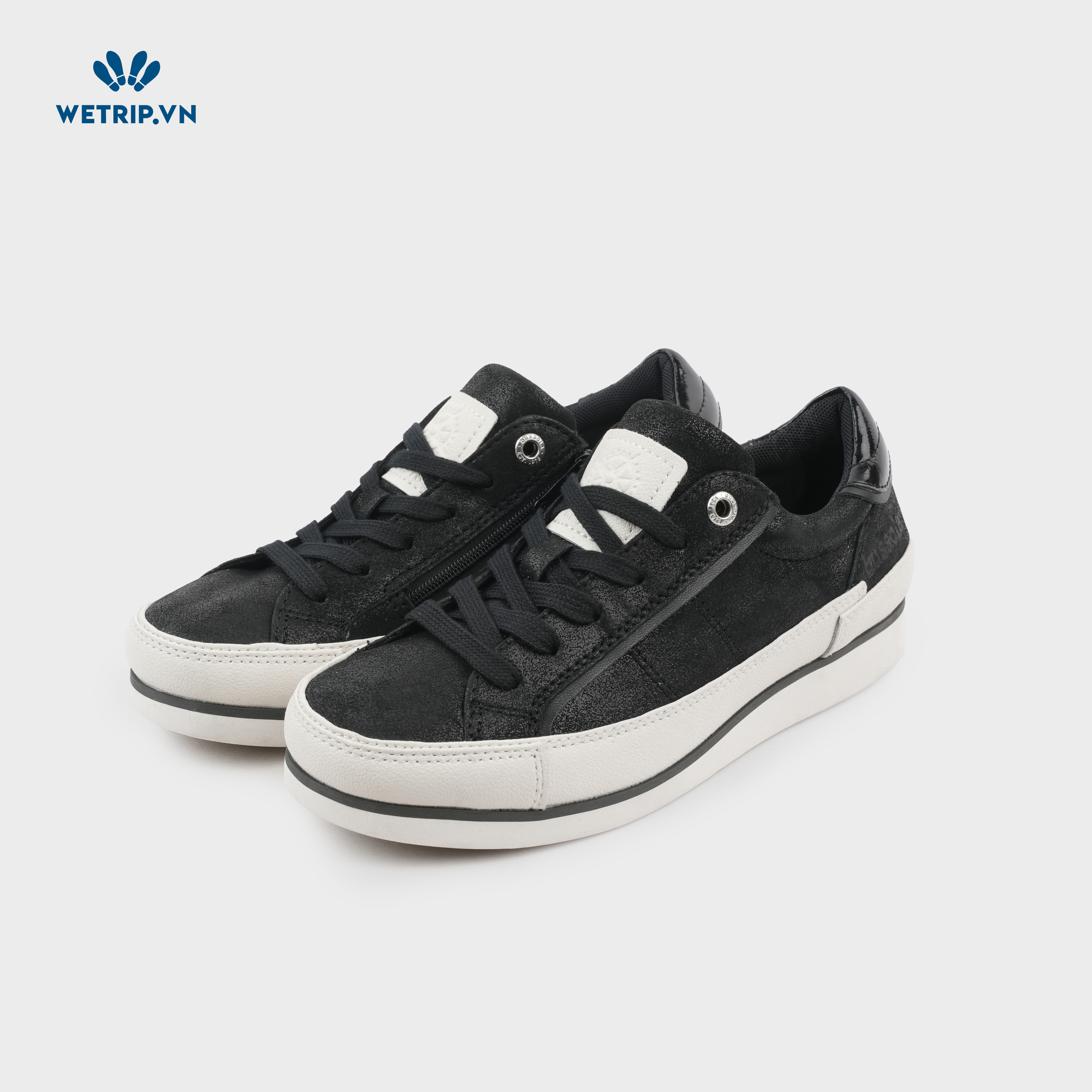 Sneaker Bussola (Đen nubuck pha trắng) Mã SN-BSL-091-E1