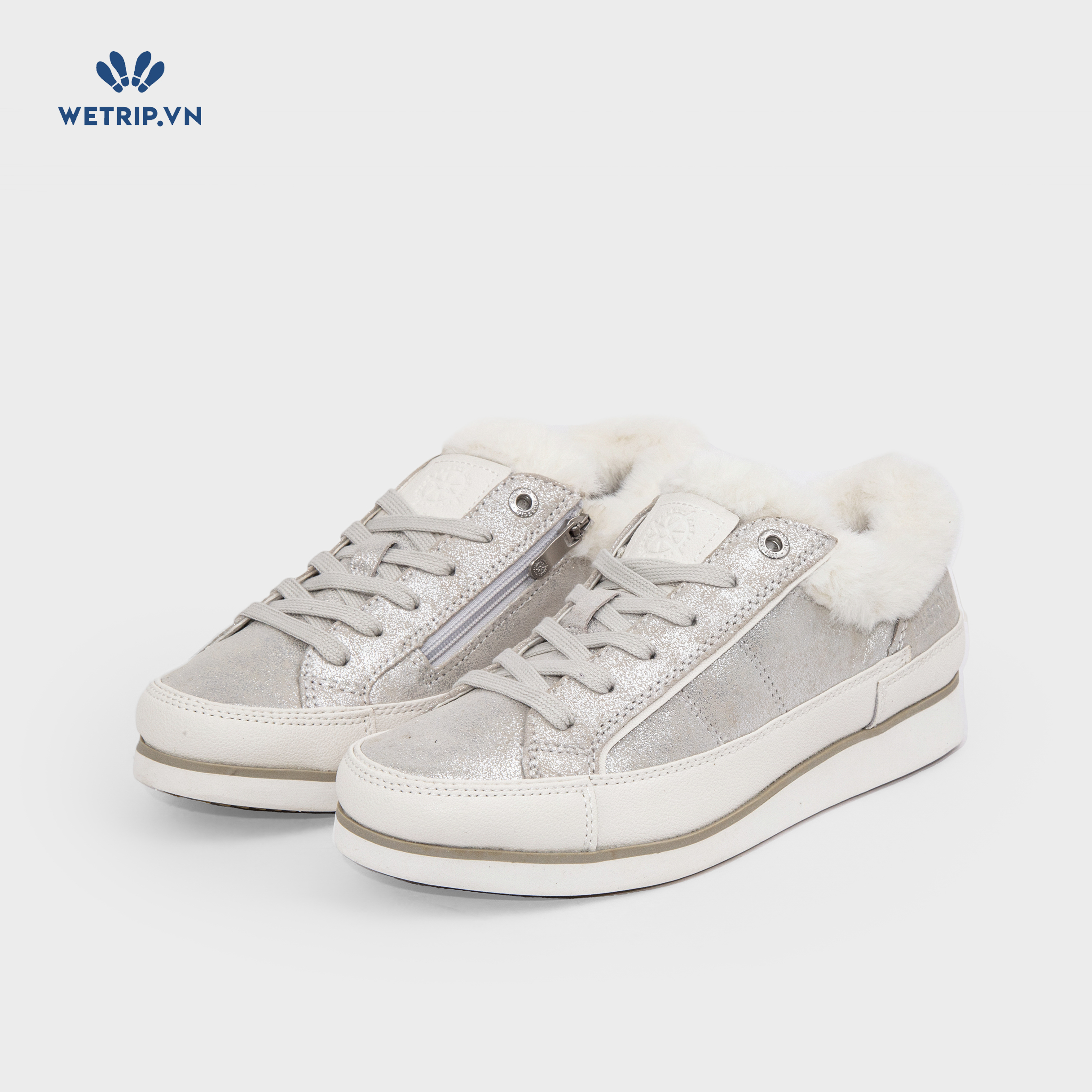 Sneaker Bussola (Ánh bạc pha trắng) Mã SN-BSL-132-A