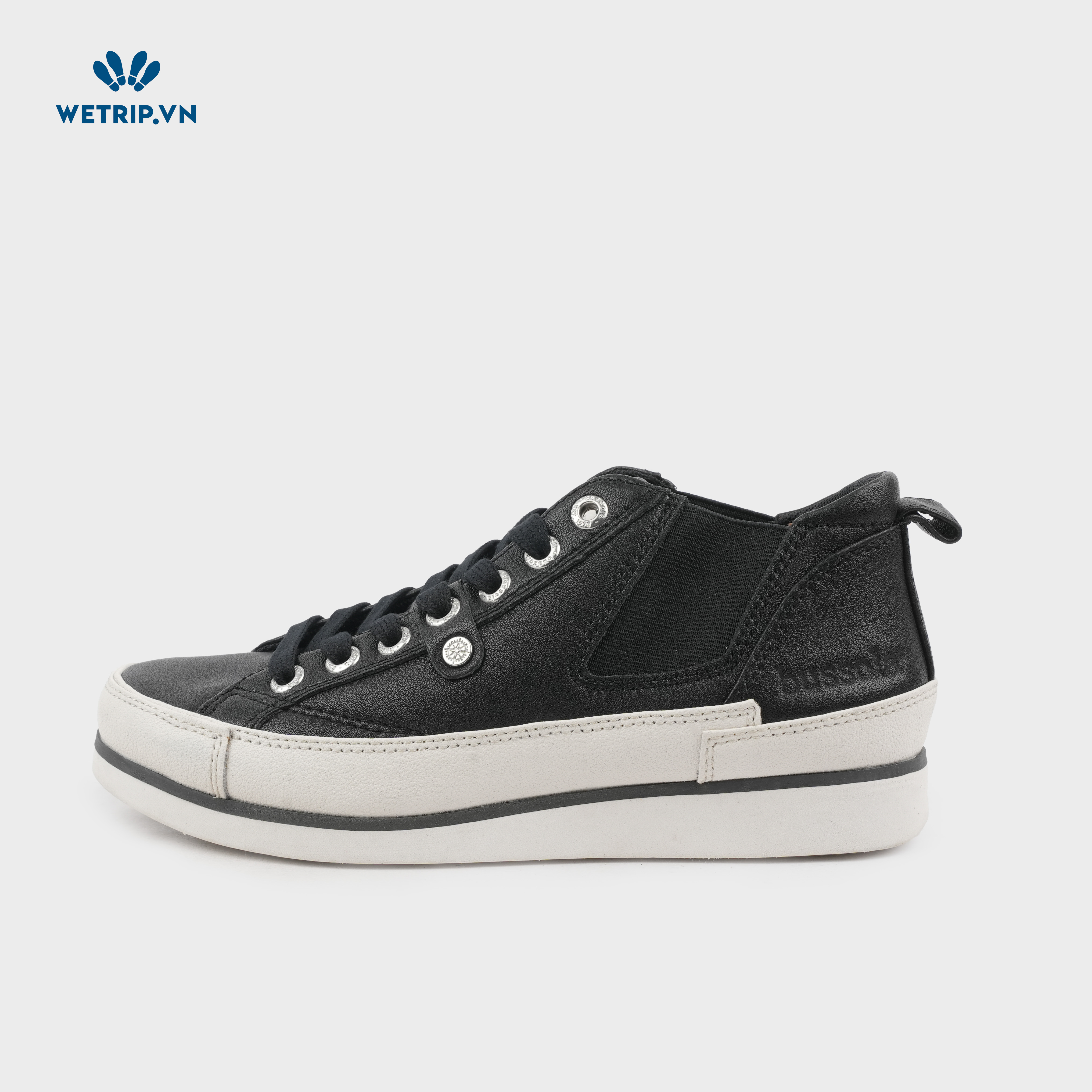 Sneaker Bussola (Đen đế trắng) Mã SN-BSL-079-C1