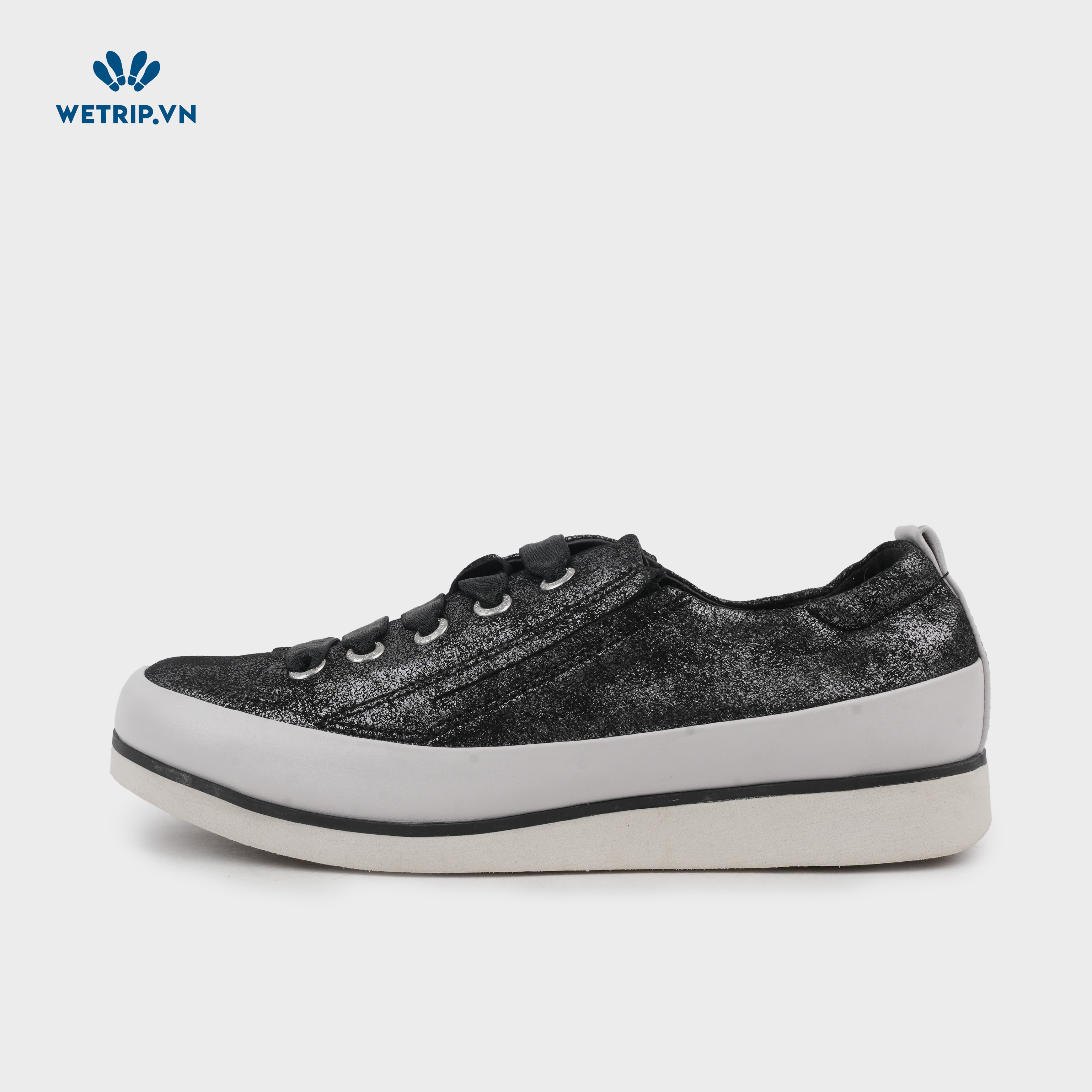 Sneaker Bussola (Đen nubuck ánh bạc) Mã SN-BSL-086-A2
