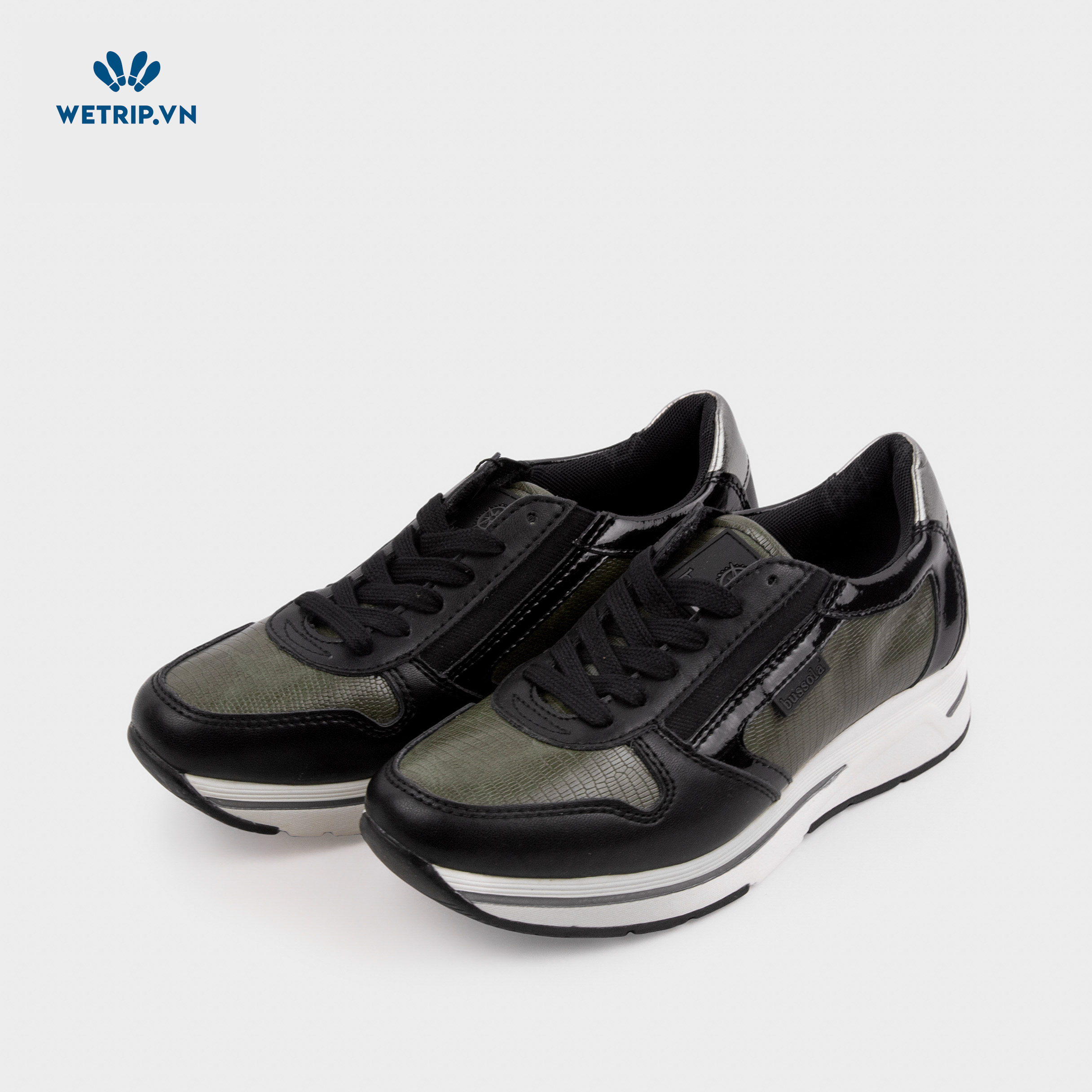 Sneaker Bussola (Xanh rêu pha đen) Mã SN-BSL-105-B