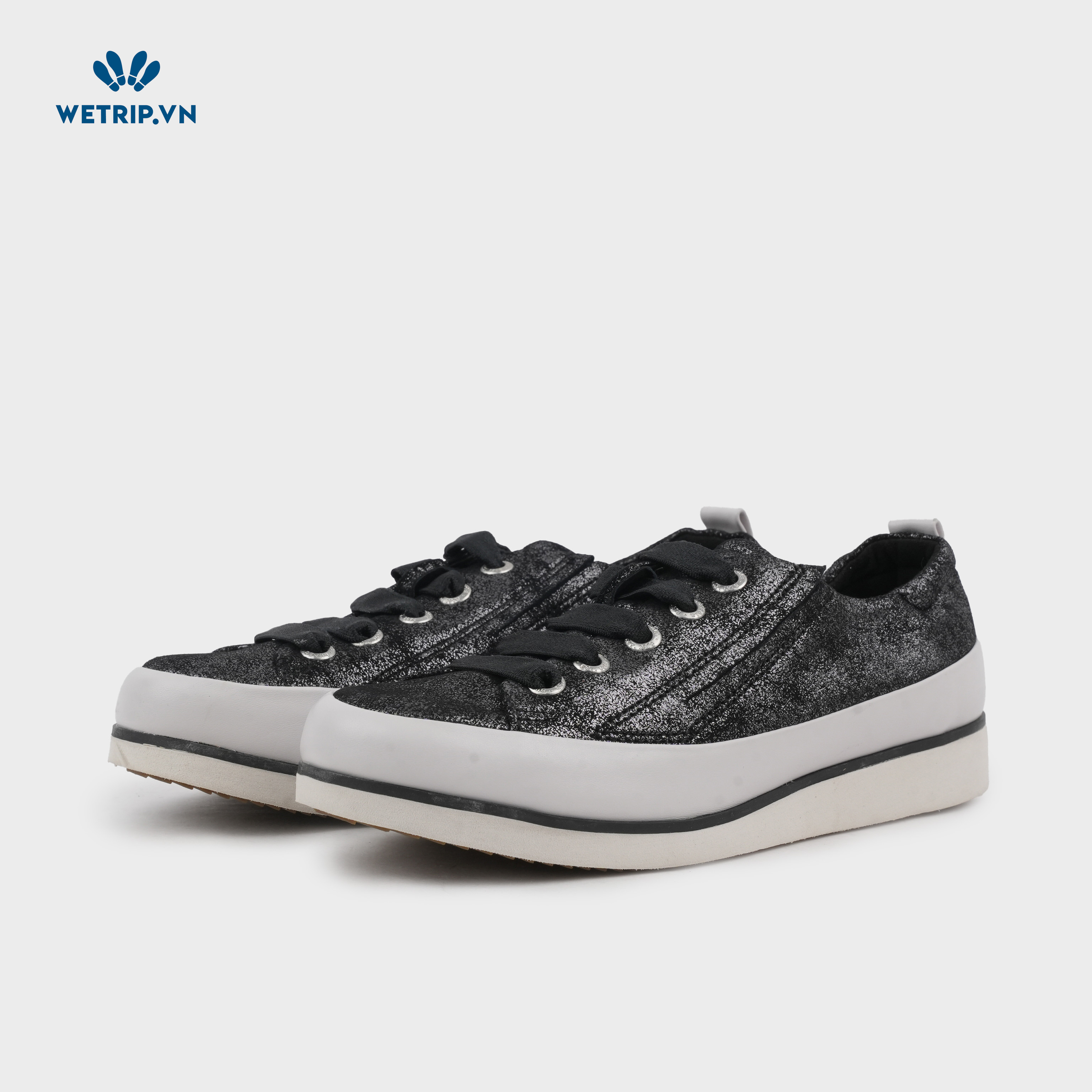 Sneaker Bussola (Đen nubuck ánh bạc) Mã SN-BSL-086-A2