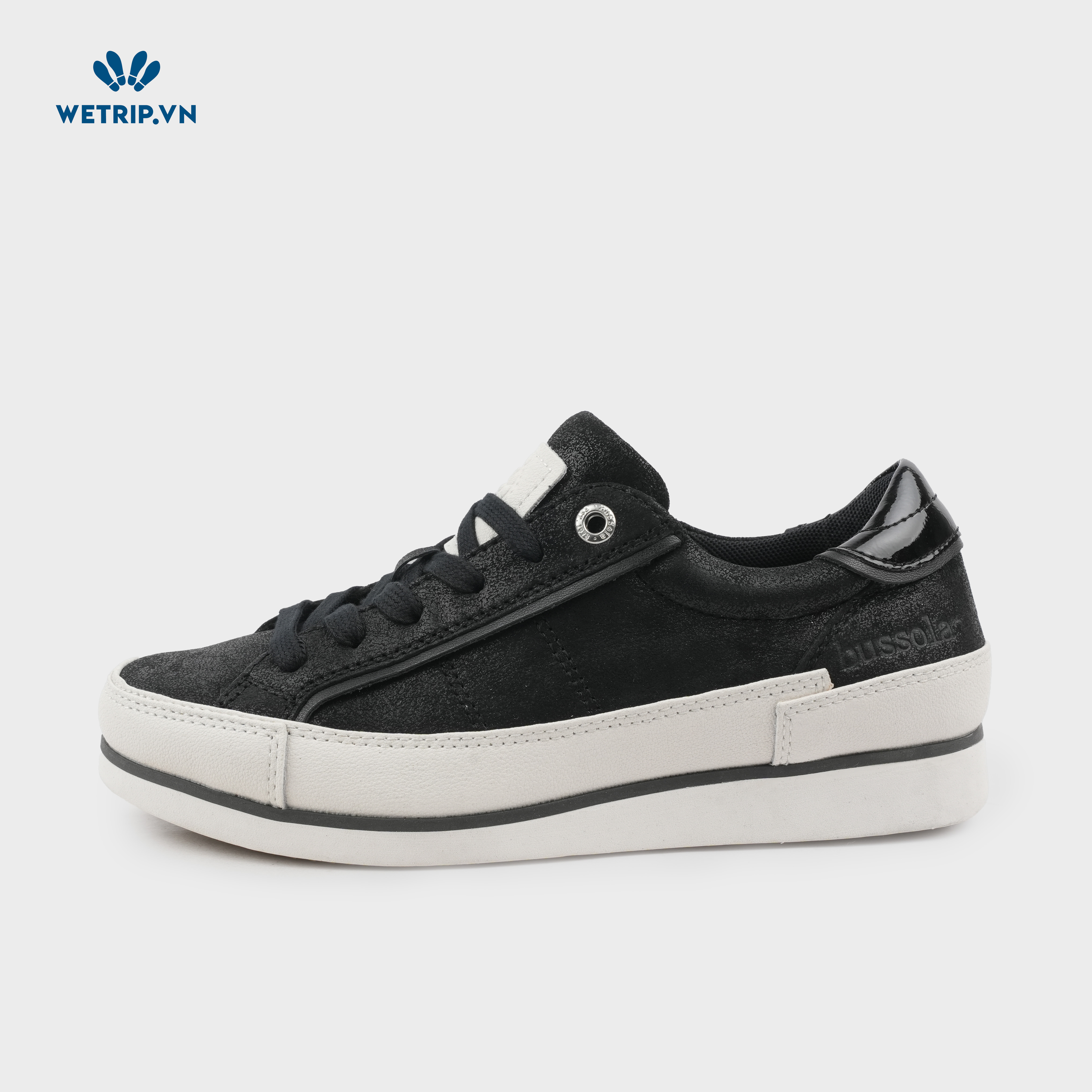 Sneaker Bussola (Đen nubuck pha trắng) Mã SN-BSL-091-E1