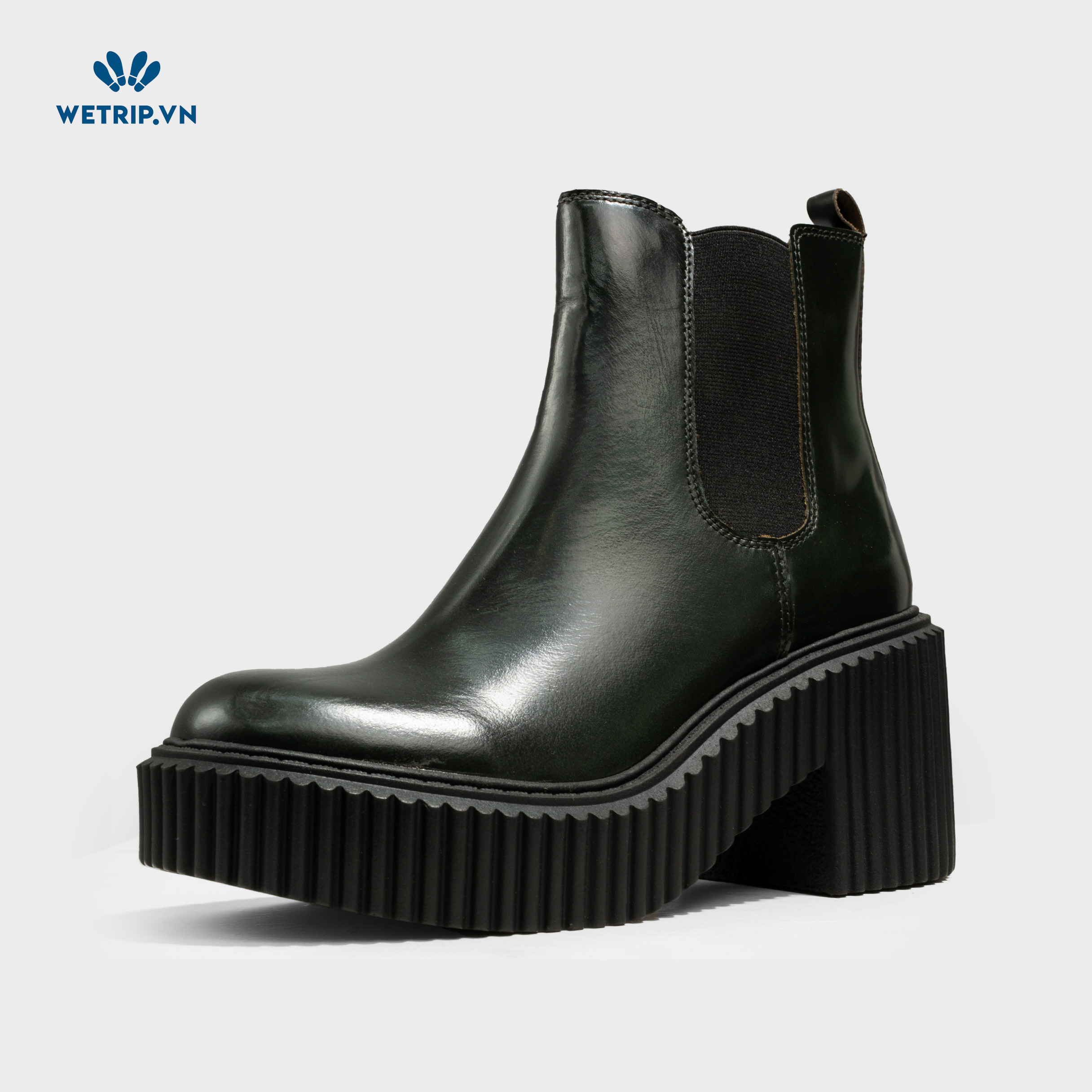 Boots Lửng Cao Gót Aldo ( xanh rêu) Mã BL-CG-ALDO-007-A