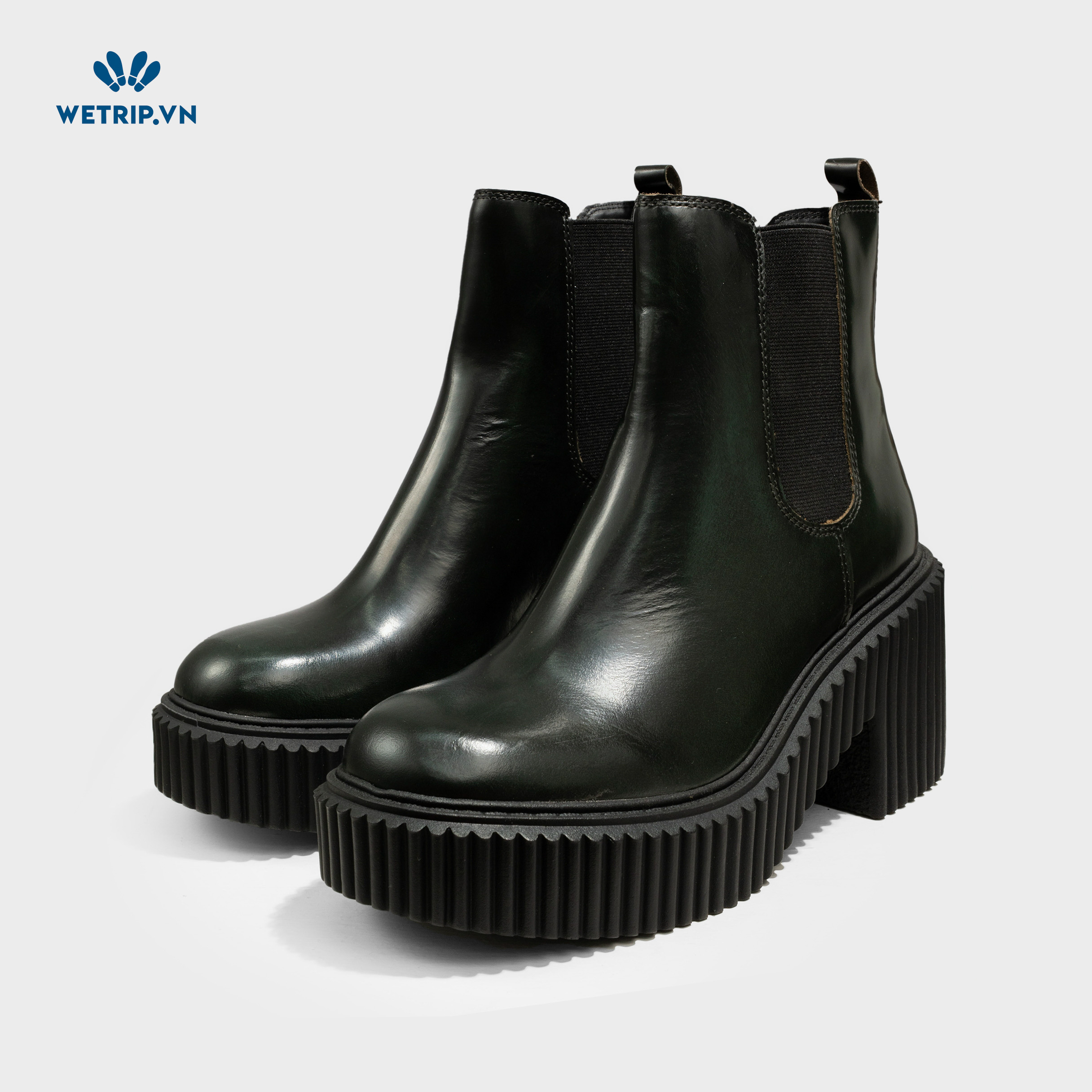 Boots Lửng Cao Gót Aldo ( xanh rêu) Mã BL-CG-ALDO-007-A