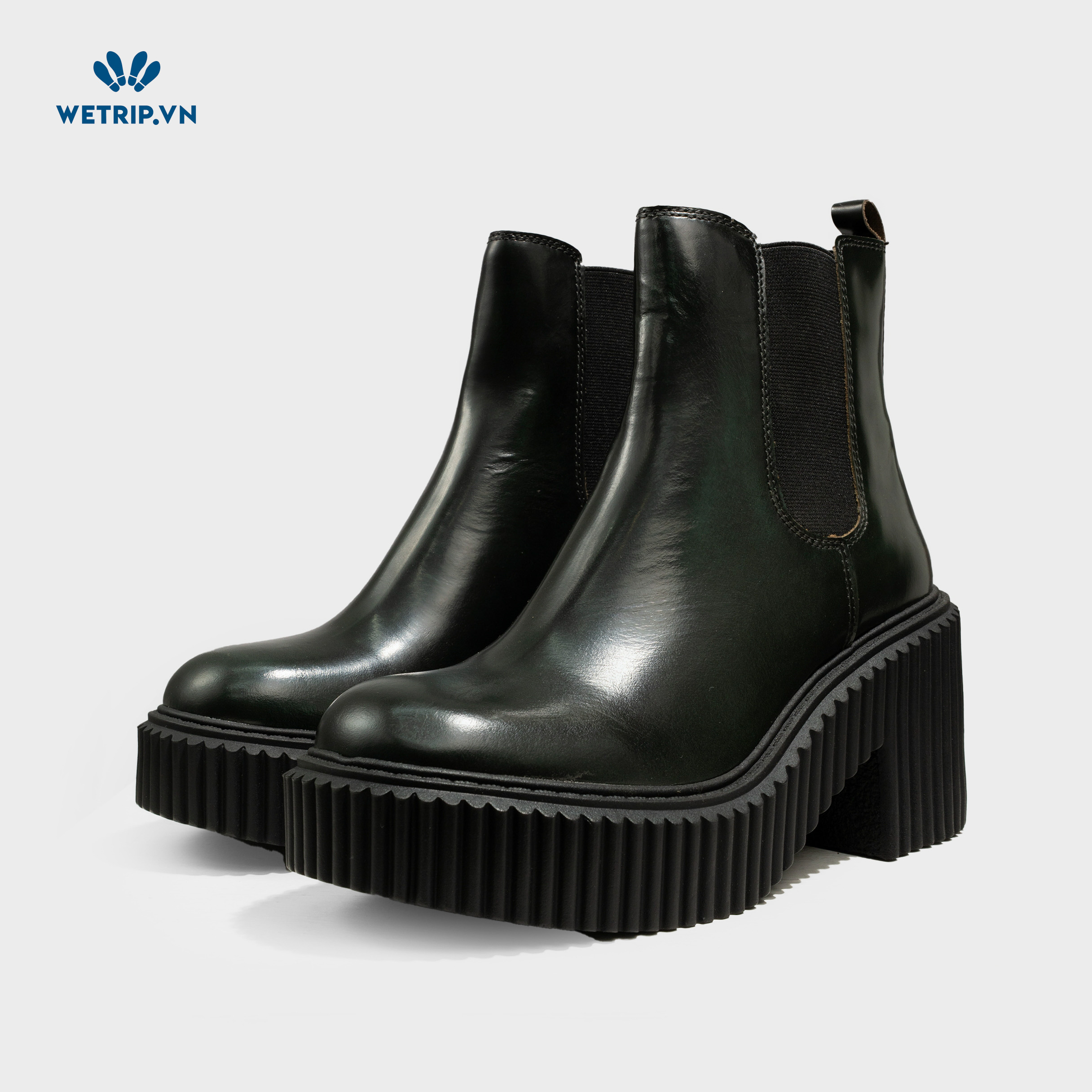 Boots Lửng Cao Gót Aldo ( xanh rêu) Mã BL-CG-ALDO-007-A