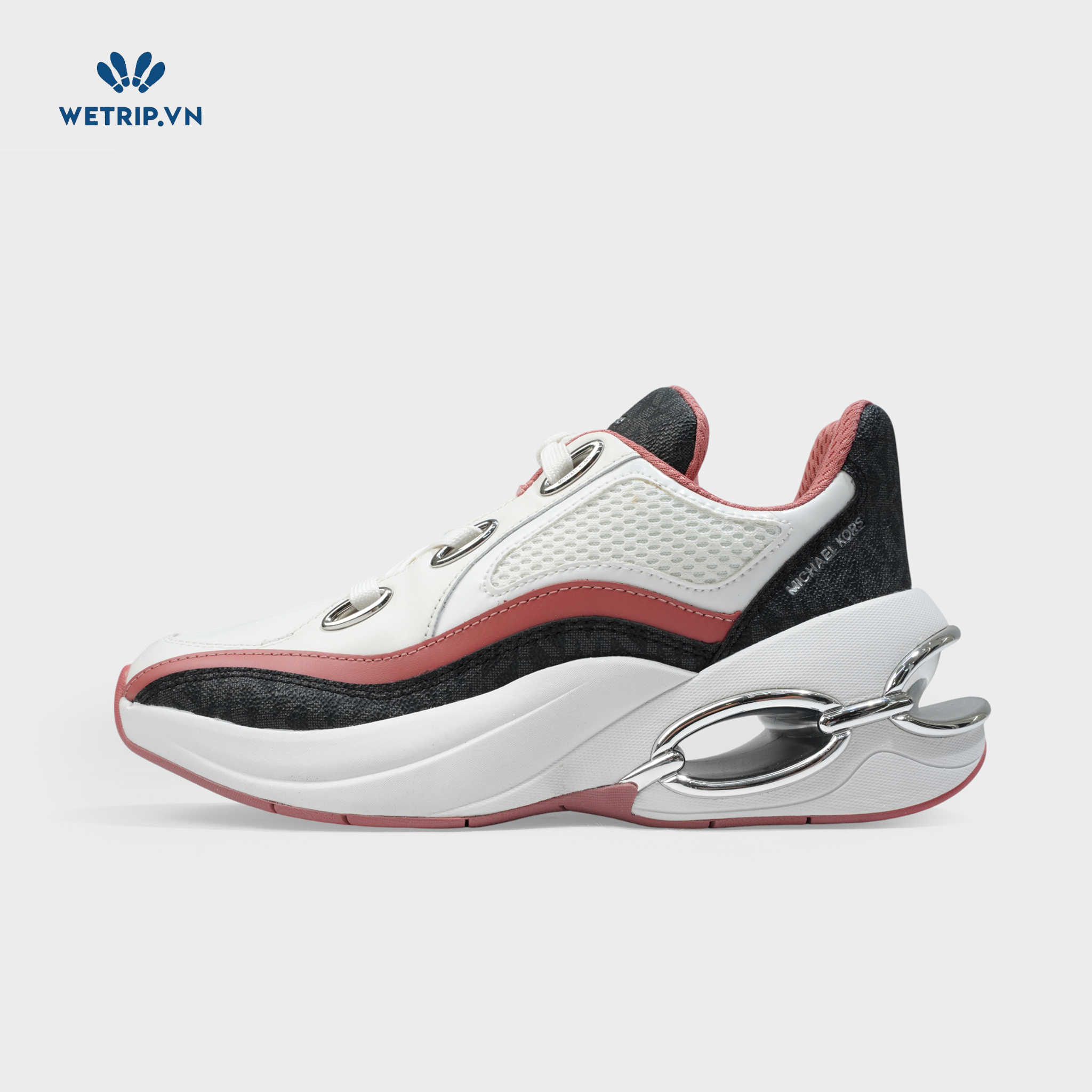 Sneakers Wetrip_MichaelKors (Trắng viền hồng đen) Mã SN-MK-067-A