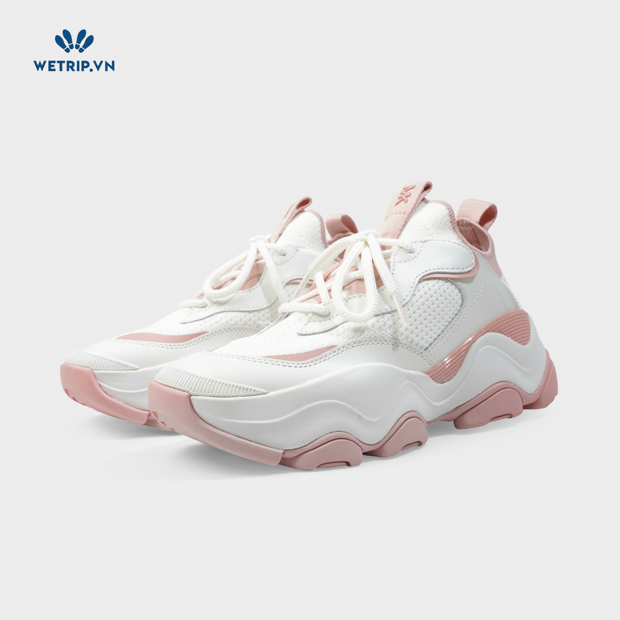 Sneakers Wetrip_MichaelKors (Trắng viền hồng) Mã SN-MK-064-C