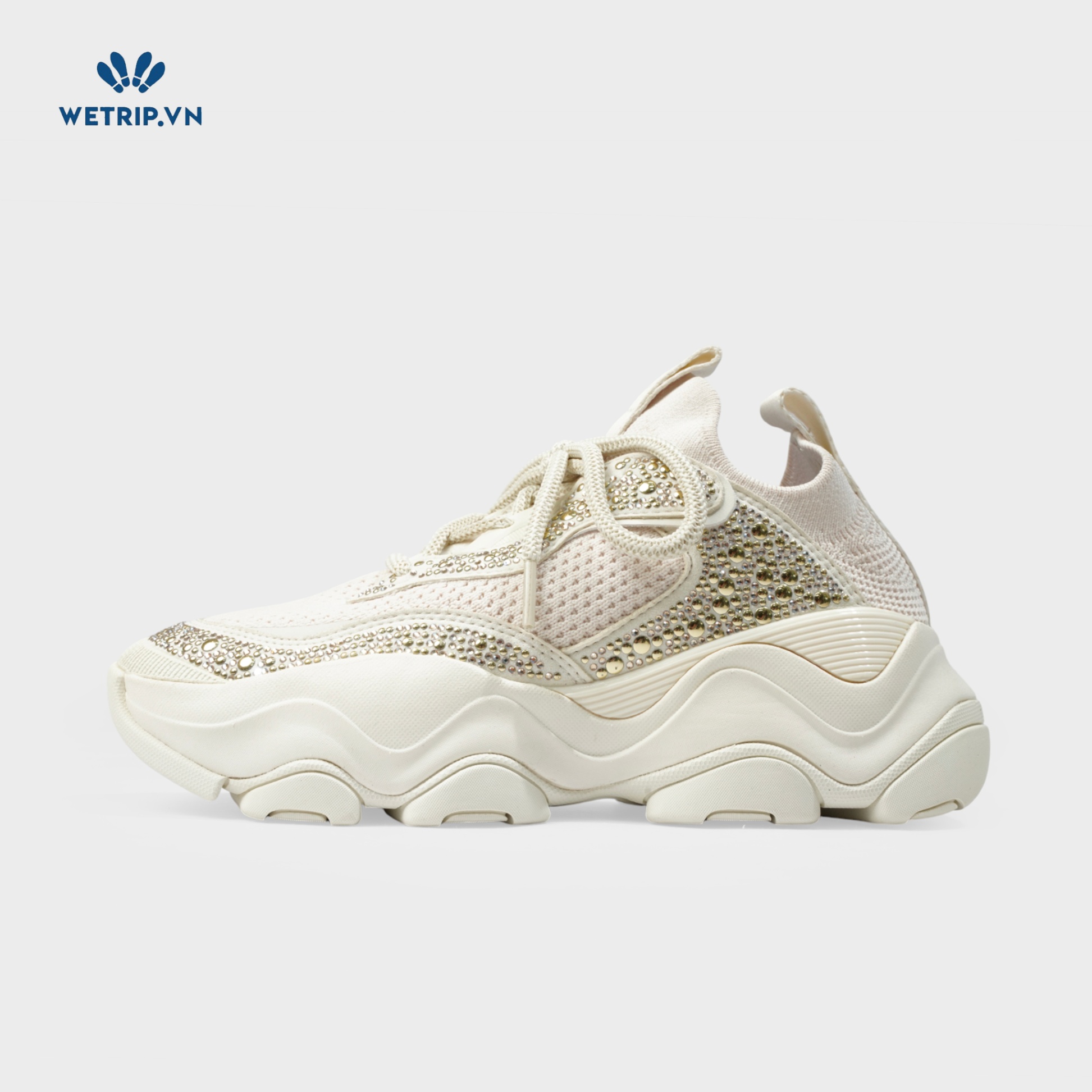 Sneakers Wetrip_MichaelKors (Be đính đá) Mã SN-MK-064-E