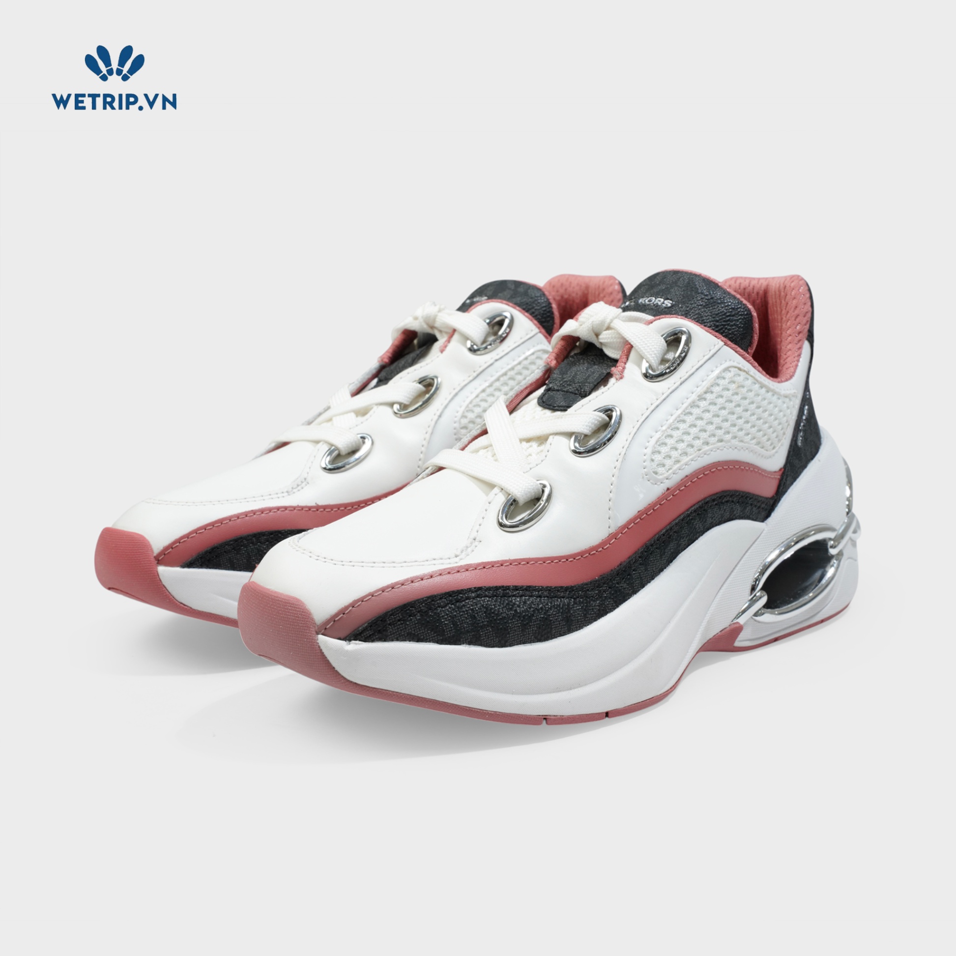 Sneakers Wetrip_MichaelKors (Trắng viền hồng đen) Mã SN-MK-067-A