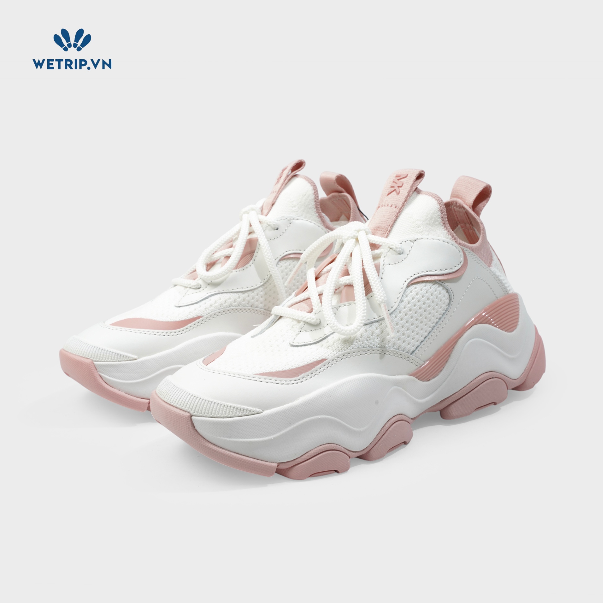 Sneakers Wetrip_MichaelKors (Trắng viền hồng) Mã SN-MK-064-C
