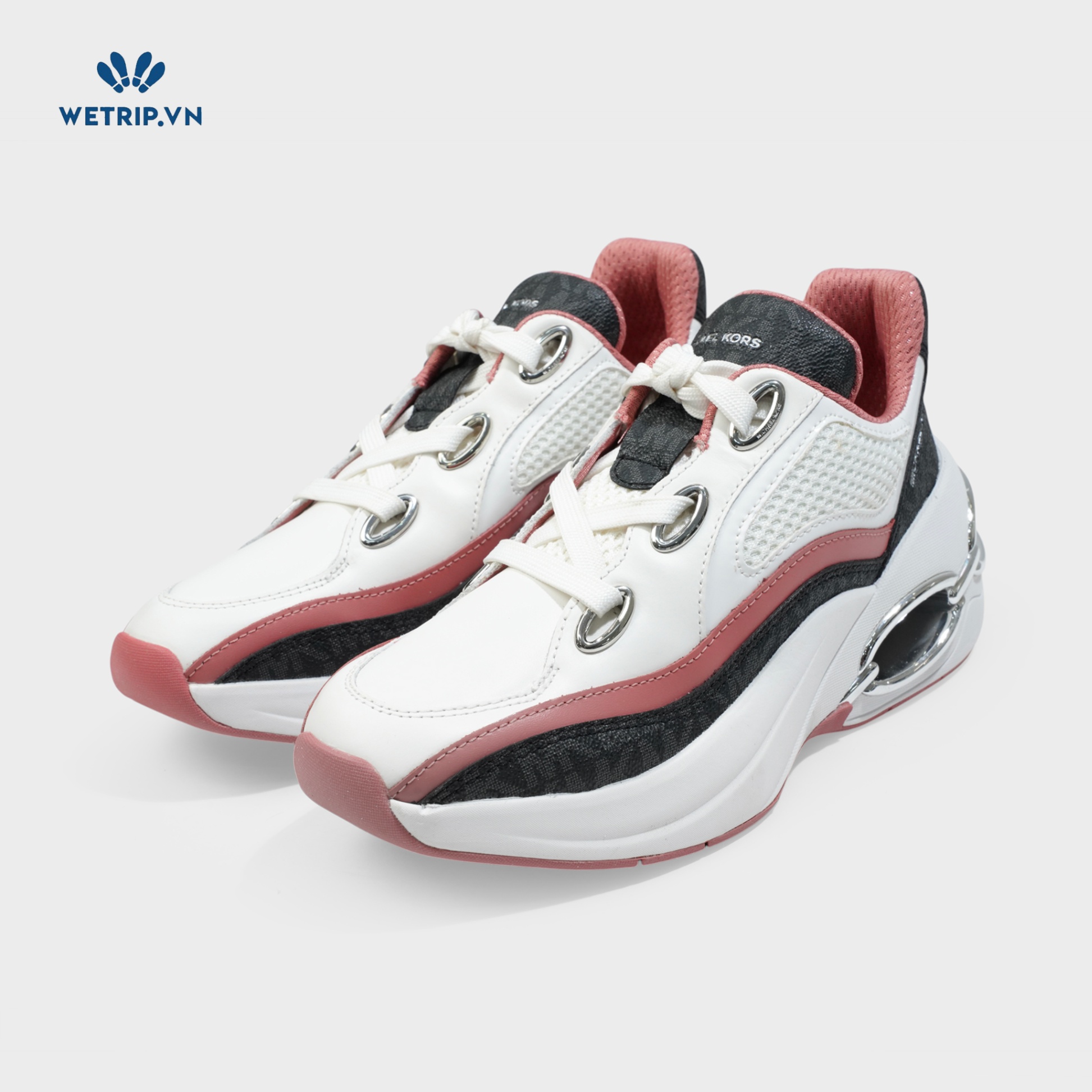 Sneakers Wetrip_MichaelKors (Trắng viền hồng đen) Mã SN-MK-067-A
