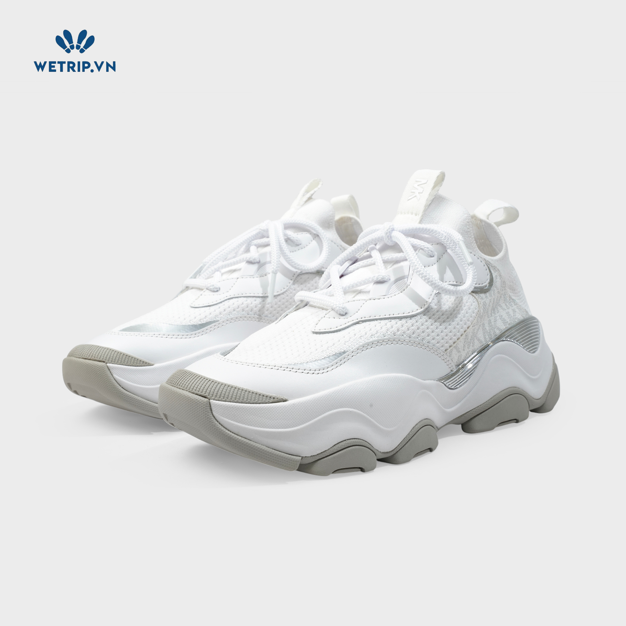 Sneakers Wetrip_MichaelKors (Trắng viền bạc) Mã SN-MK-064-D