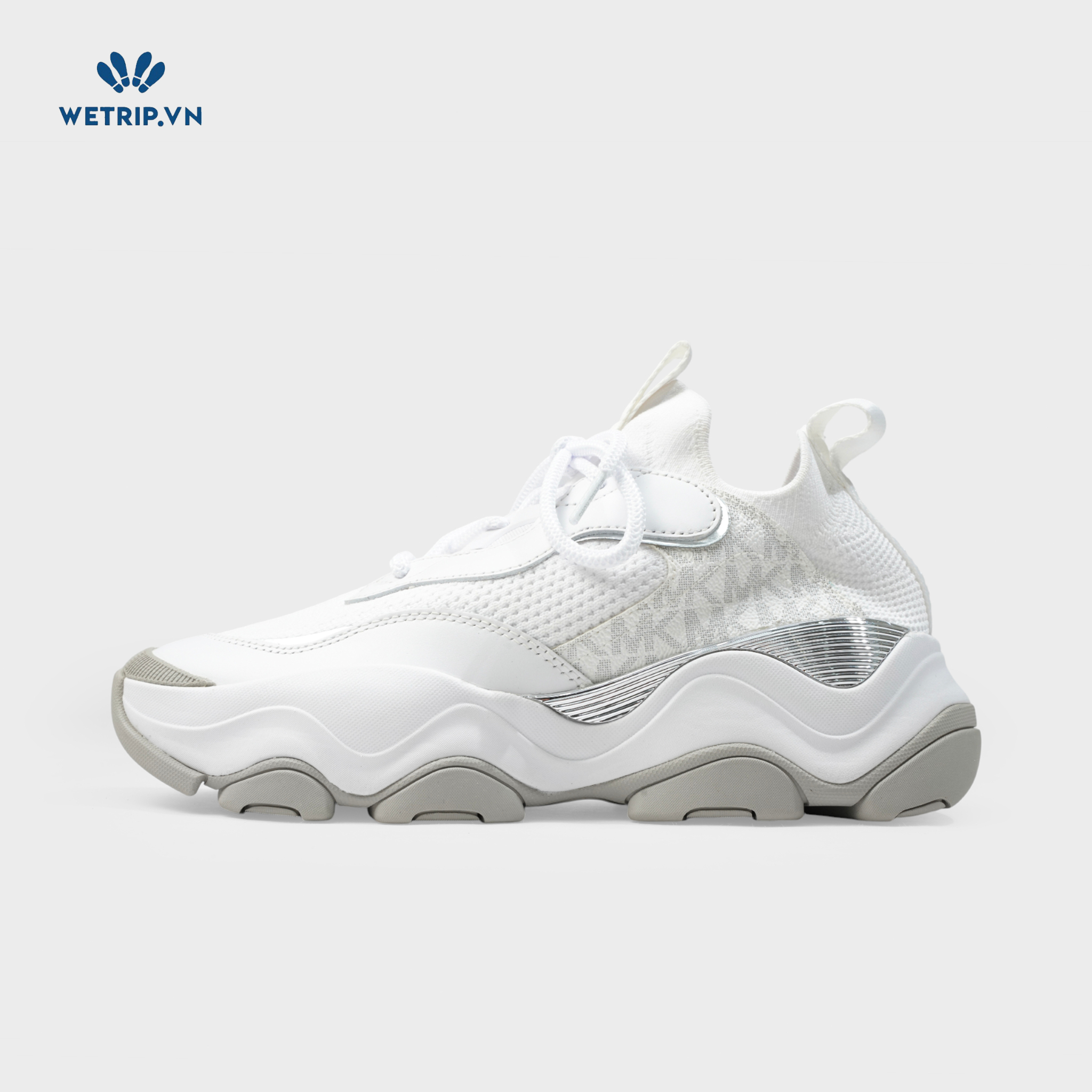Sneakers Wetrip_MichaelKors (Trắng viền bạc) Mã SN-MK-064-D