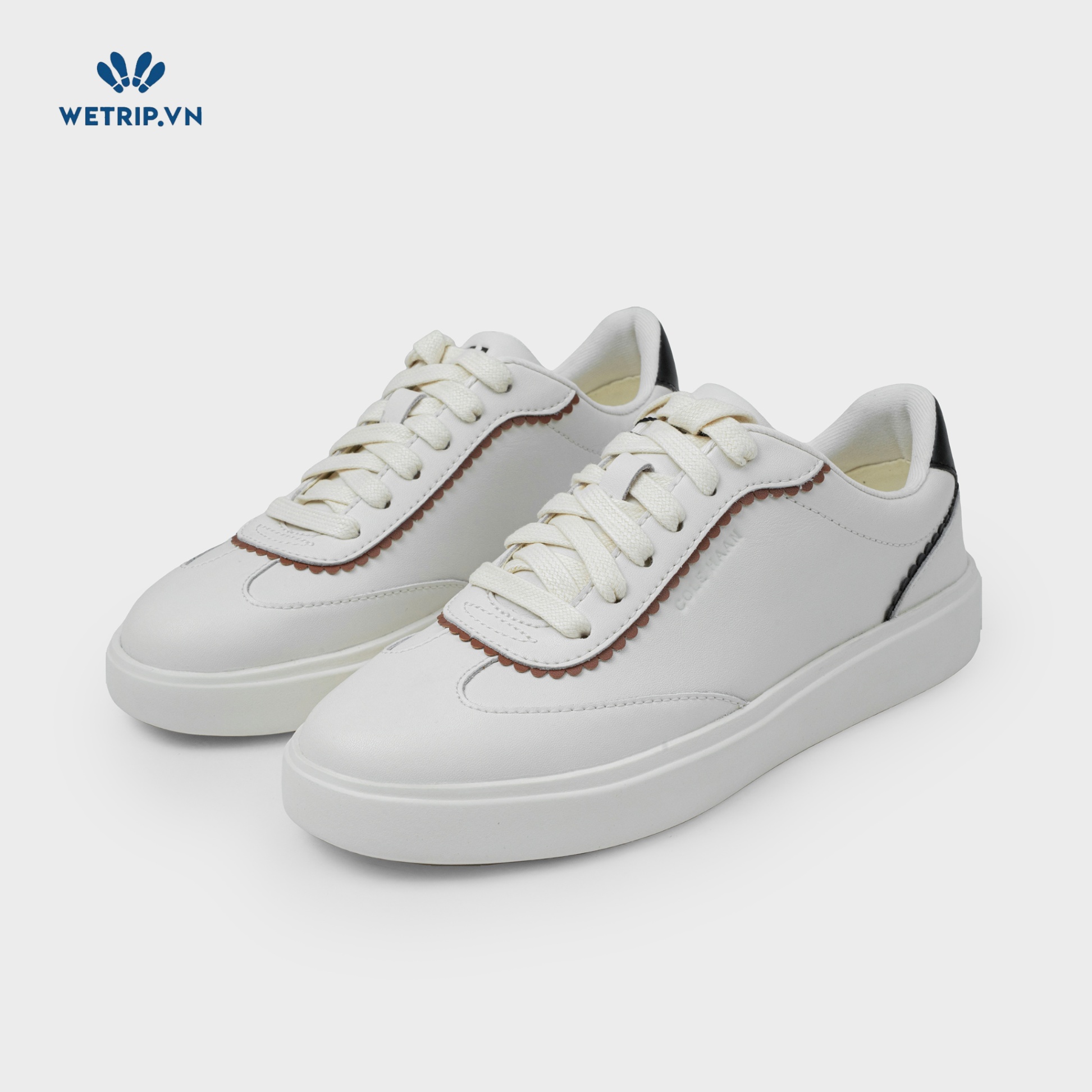 Sneakers We_ColeHaan (trắng viền nâu) Mã SN-COHA-007-A
