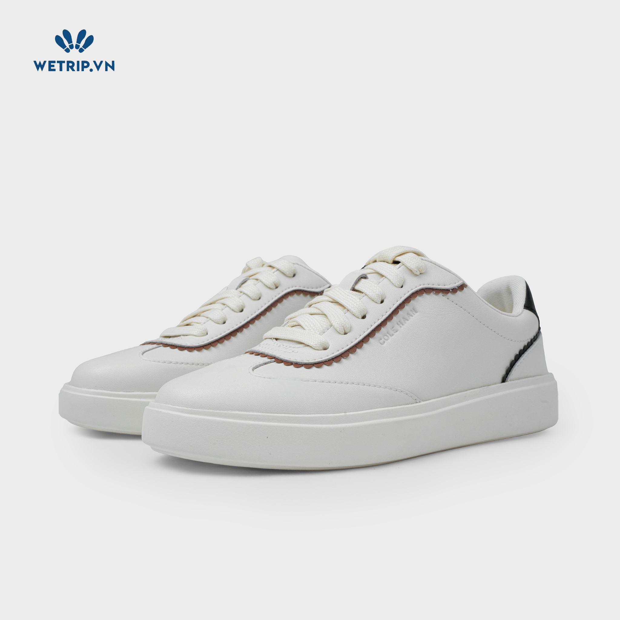 Sneakers We_ColeHaan (trắng viền nâu) Mã SN-COHA-007-A