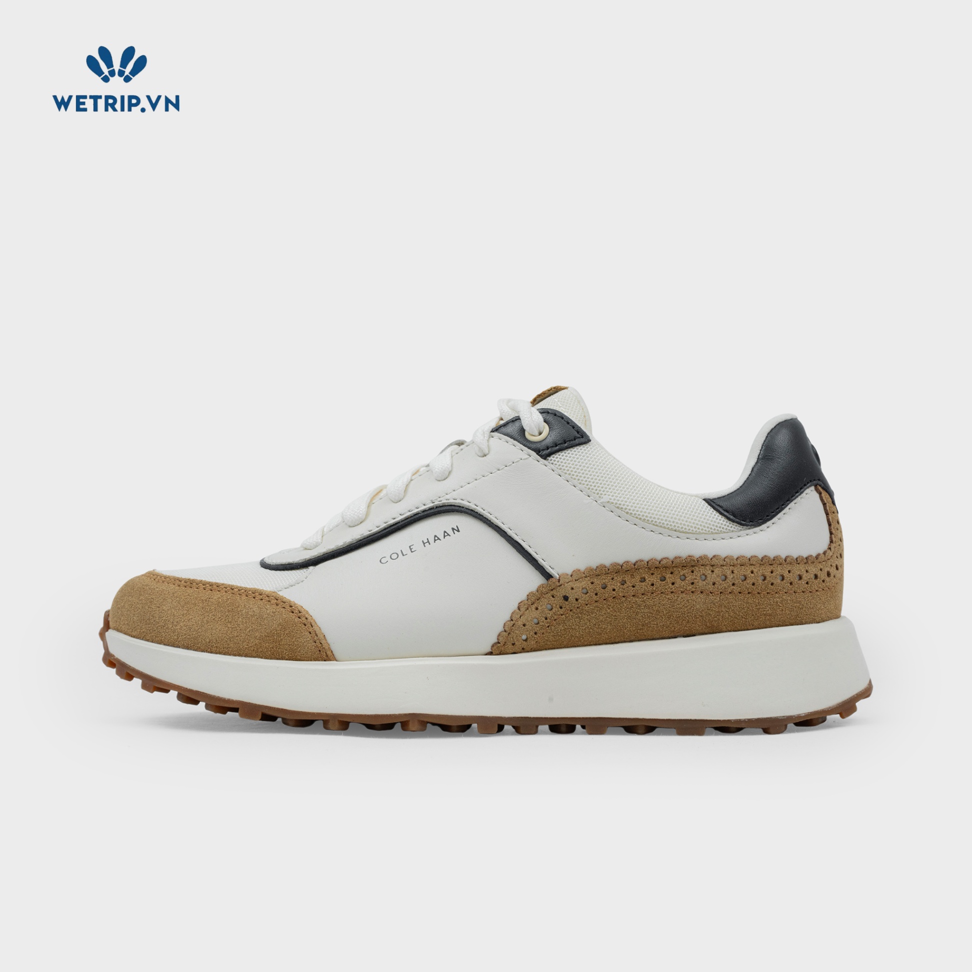 Sneakers We_ColeHaan (trắng kem mix nâu) Mã SN-COHA-001-A