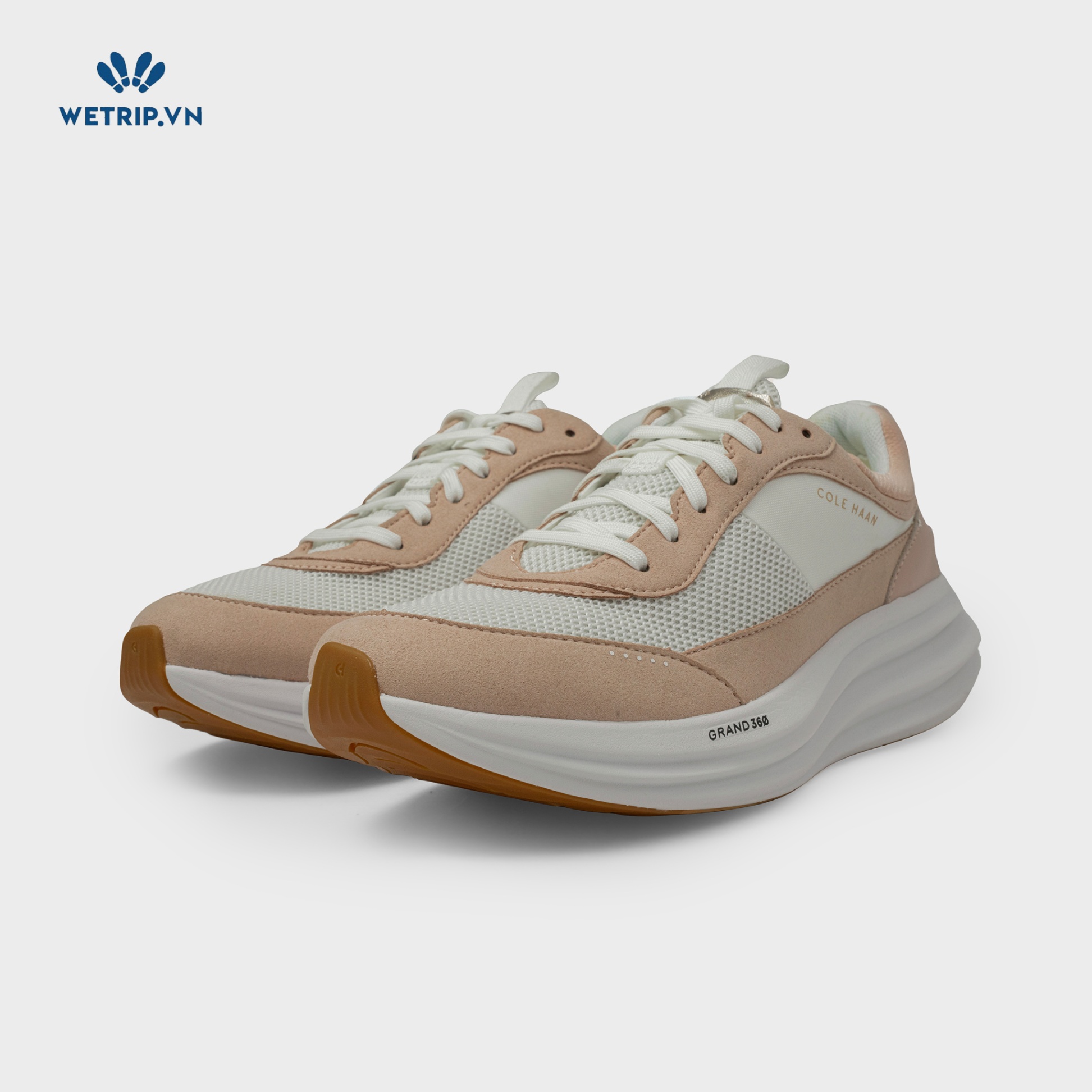 Sneakers We_ColeHaan (hồng da lộn mix trắng lưới) Mã SN-COHA-020-B