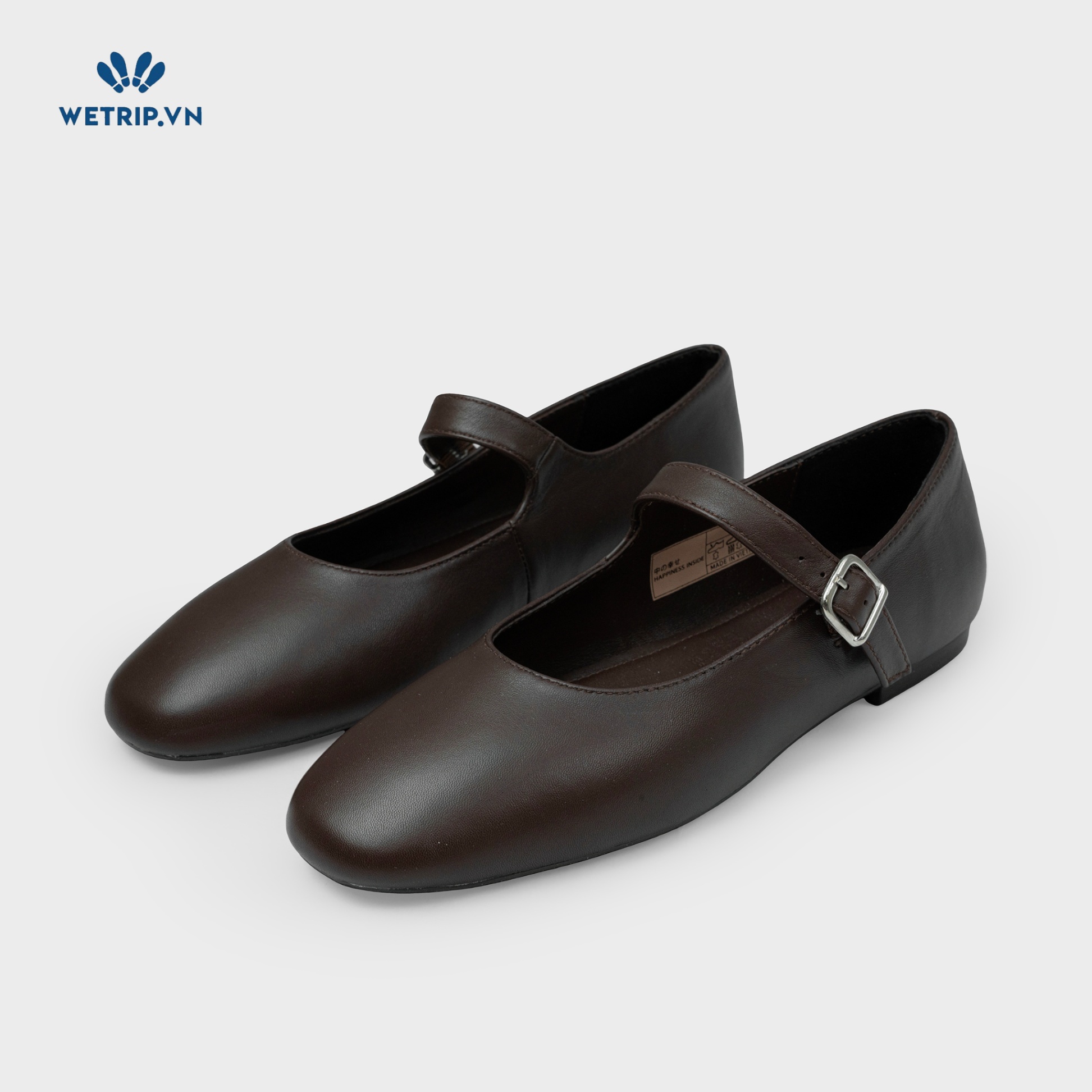 Giày Búp Bê Kumoo Flona Mary Jane Ballet (Nâu) Mã BB-KUMO-005-F