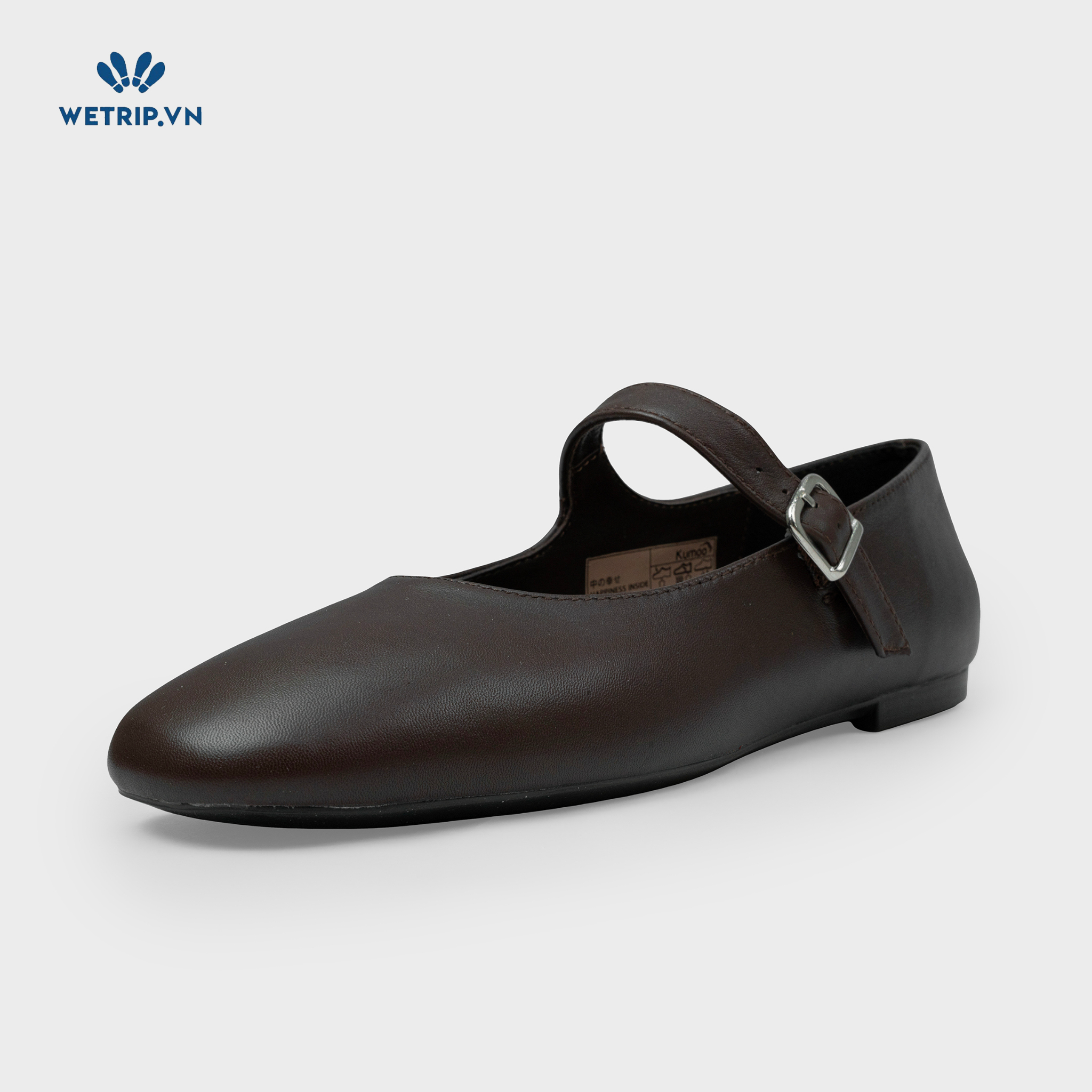 Giày Búp Bê Kumoo Flona Mary Jane Ballet (Nâu) Mã BB-KUMO-005-F