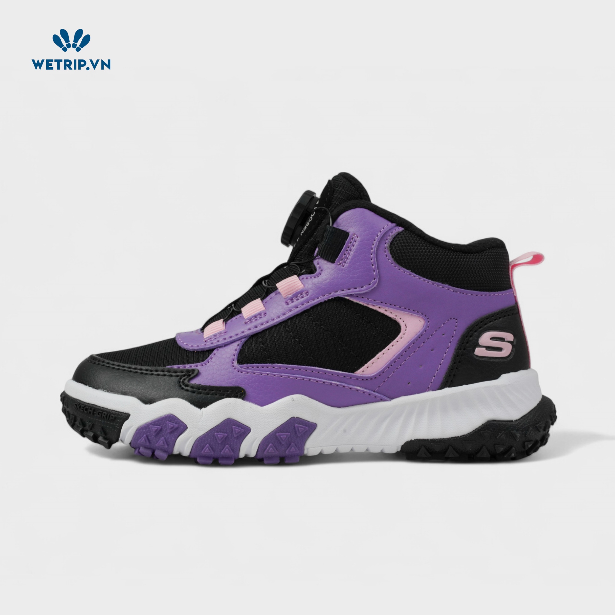 Boots Mắt Đế Bằng We_Skechers (Tím, Đen) Mã BMC-DB-SKE-010-B