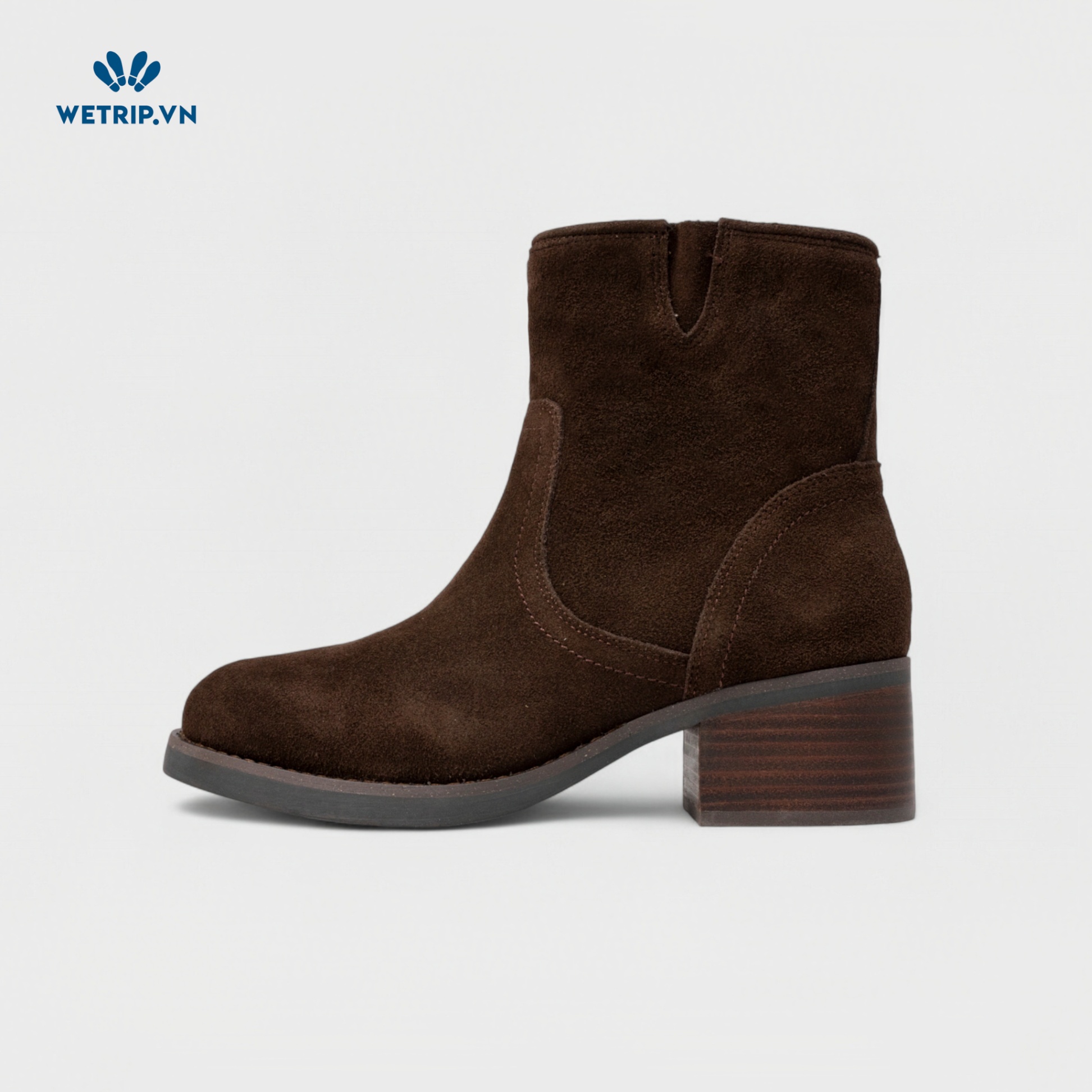 Boots Lửng Cao Gót Blondo (nâu gạch) (Da thật - chống nước) Mã BL-CG-BLD-004-A