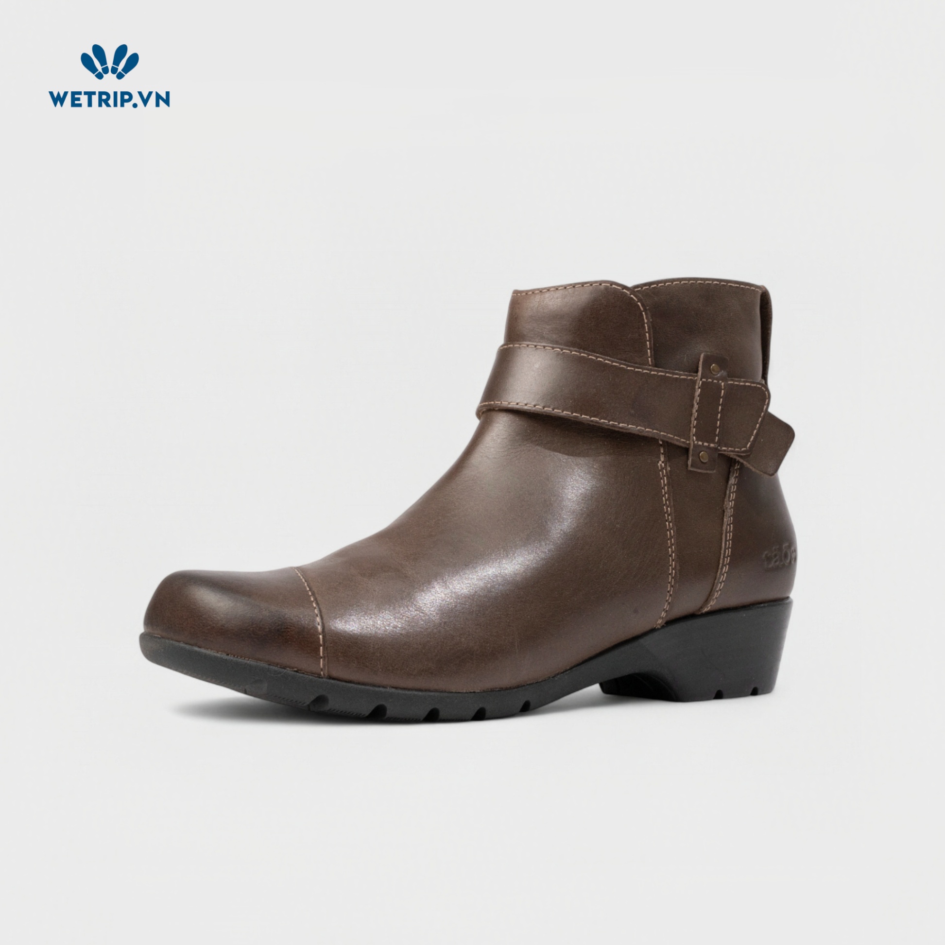 Boots Mắt Cá Đế Bằng TAOS (nâu) (da thật) Mã BMC-DB-TAO-002-A