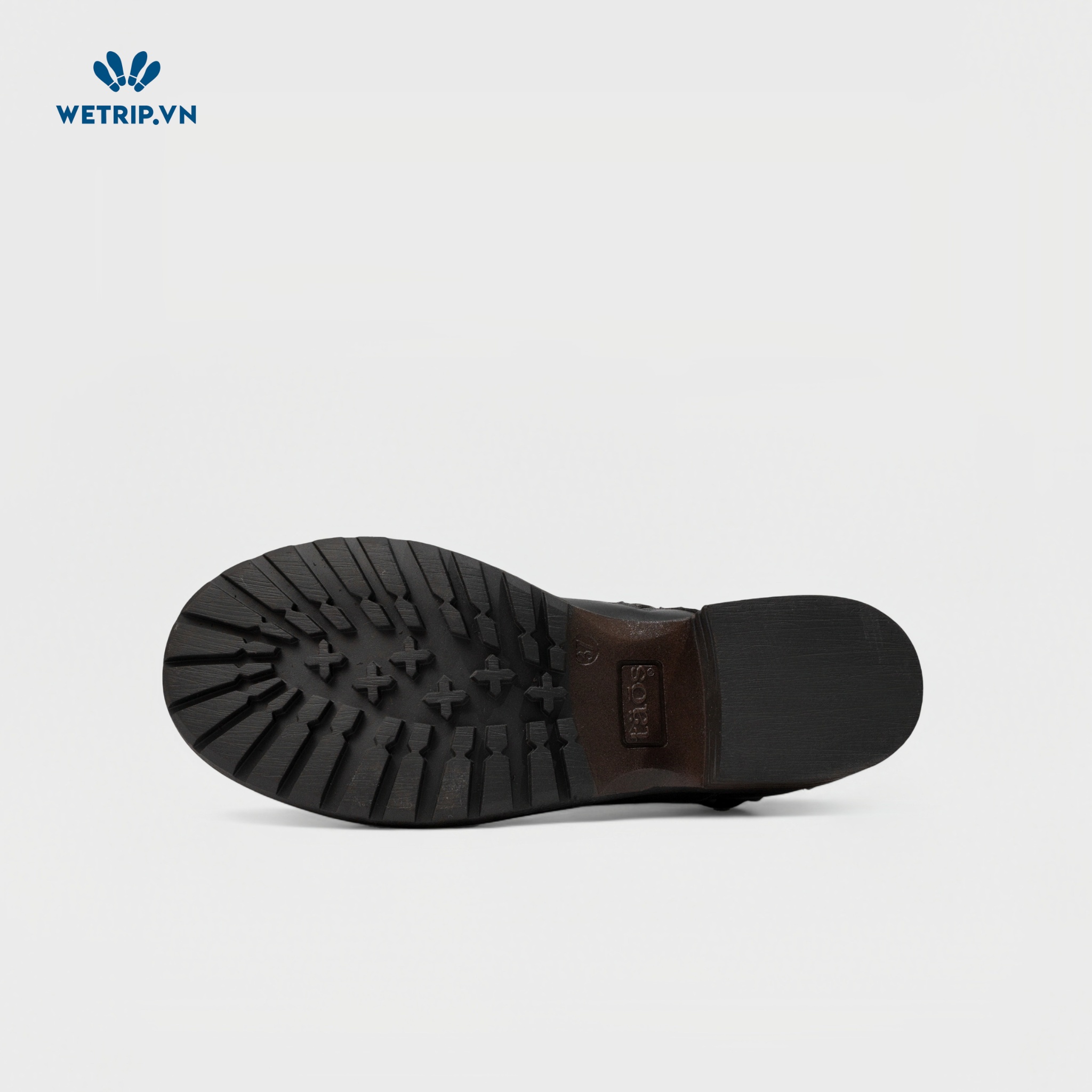 Boots Lửng Cao Gót TAOS (đen) (da thật) Mã BL-CG-TAO-001-B