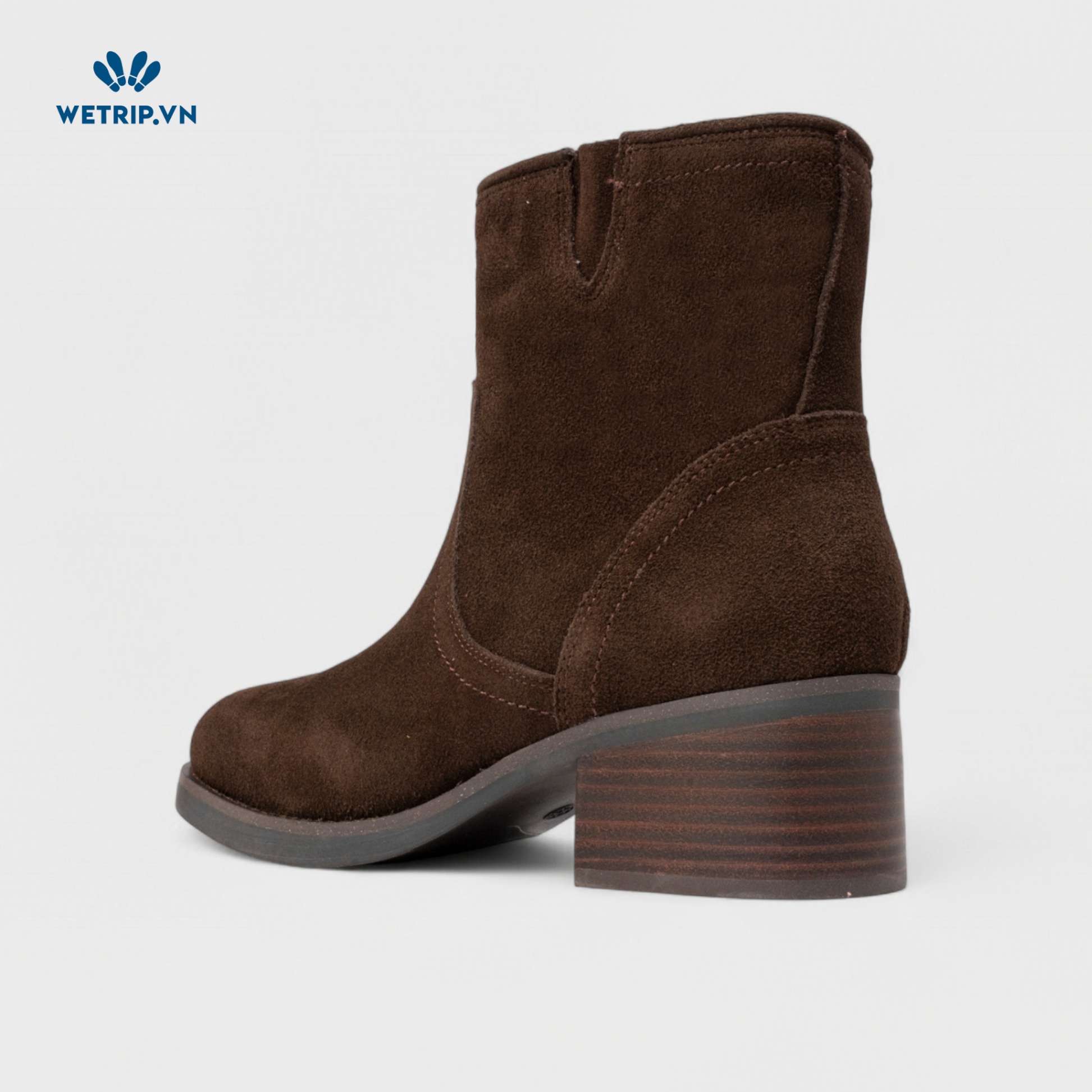 Boots Lửng Cao Gót Blondo (nâu gạch) (Da thật - chống nước) Mã BL-CG-BLD-004-A