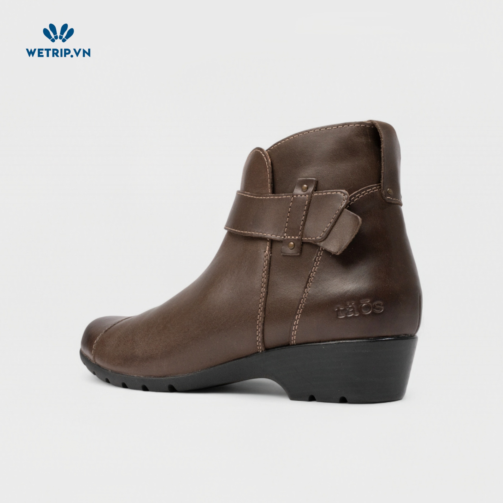 Boots Mắt Cá Đế Bằng TAOS (nâu) (da thật) Mã BMC-DB-TAO-002-A