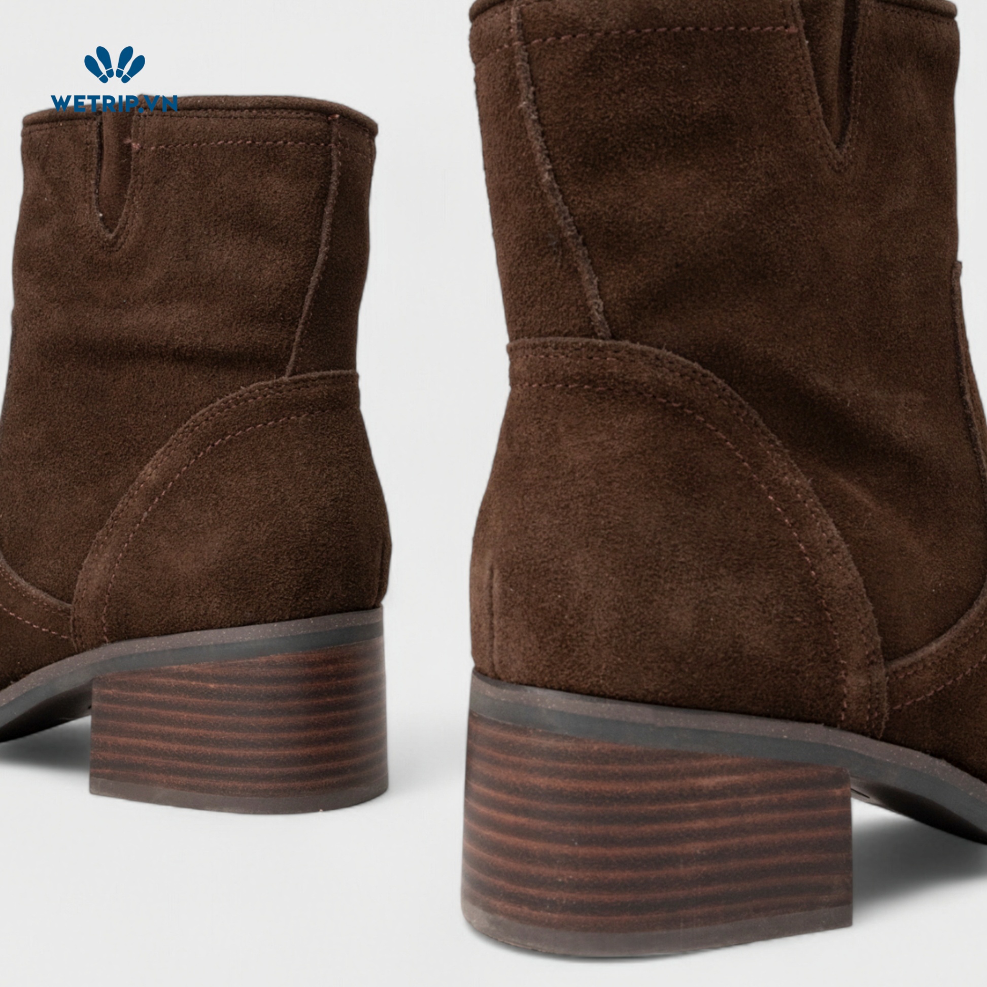 Boots Lửng Cao Gót Blondo (nâu gạch) (Da thật - chống nước) Mã BL-CG-BLD-004-A