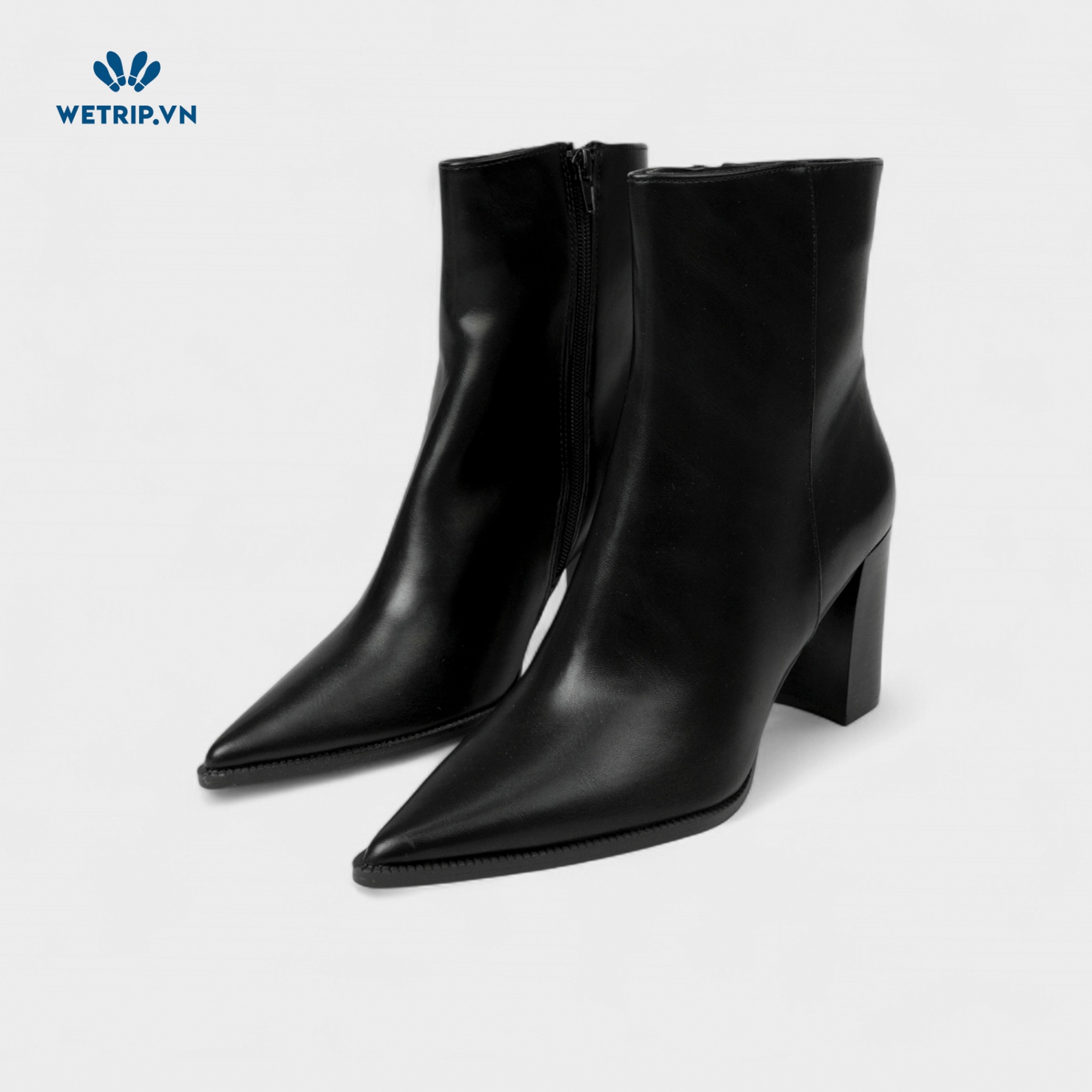 Boots Lửng Cao Gót MANGO (đen) Mã BL-CG-MNG-004-A