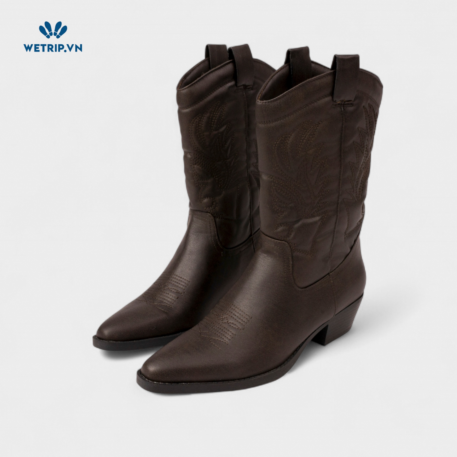 Boots Lửng Cao Gót Lefties (Nâu) Mã BL-CG-LEFT-004-B