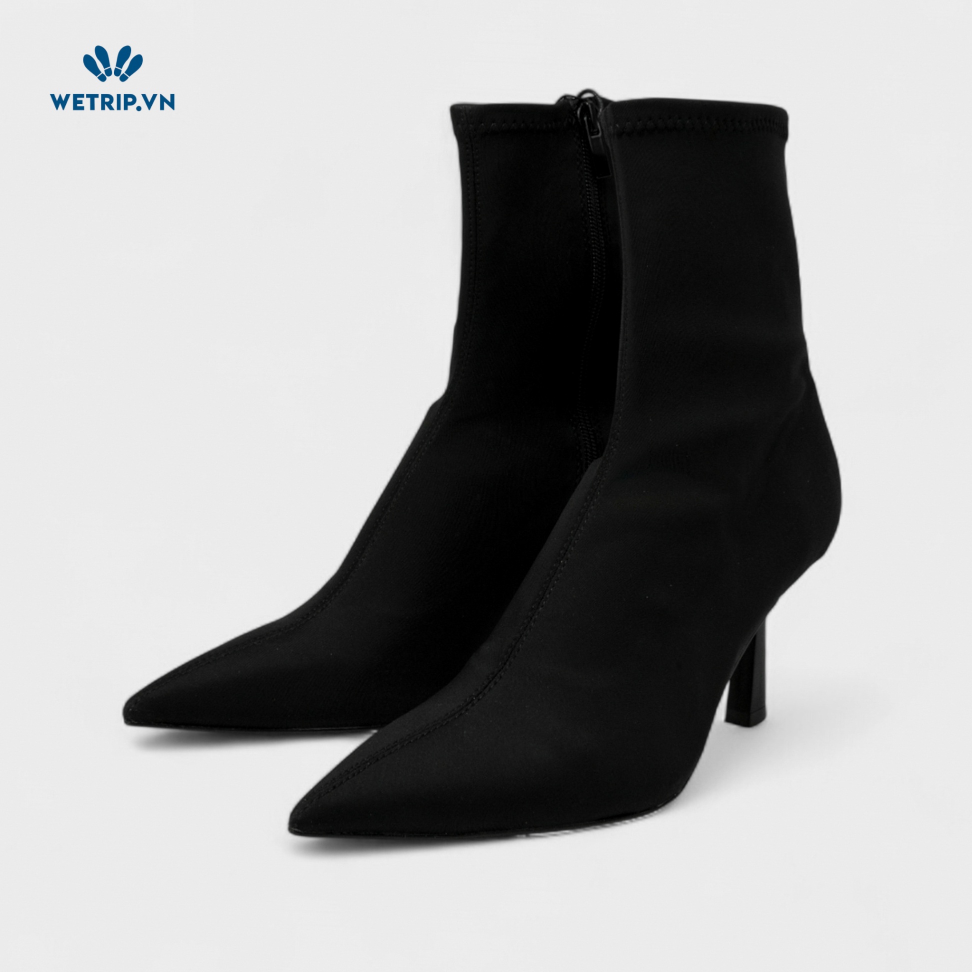 Boots Lửng Cao Gót Pull&Bear (đen) Mã BL-CG-PB-005-B