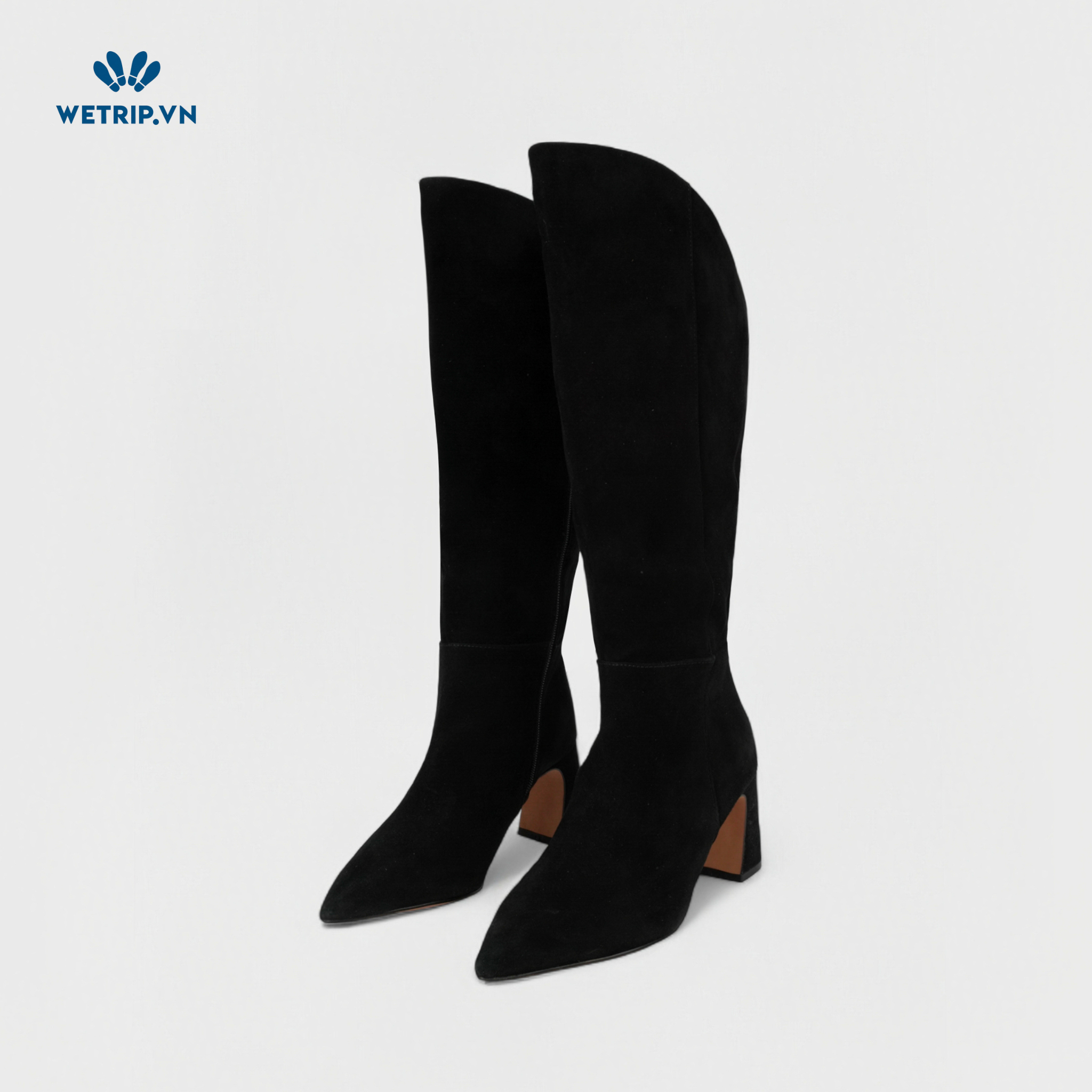 Boots Đầu Gối Cao Gót Vince Camuto (Đen Da Lộn) Mã BDG-CG-VC-001-A