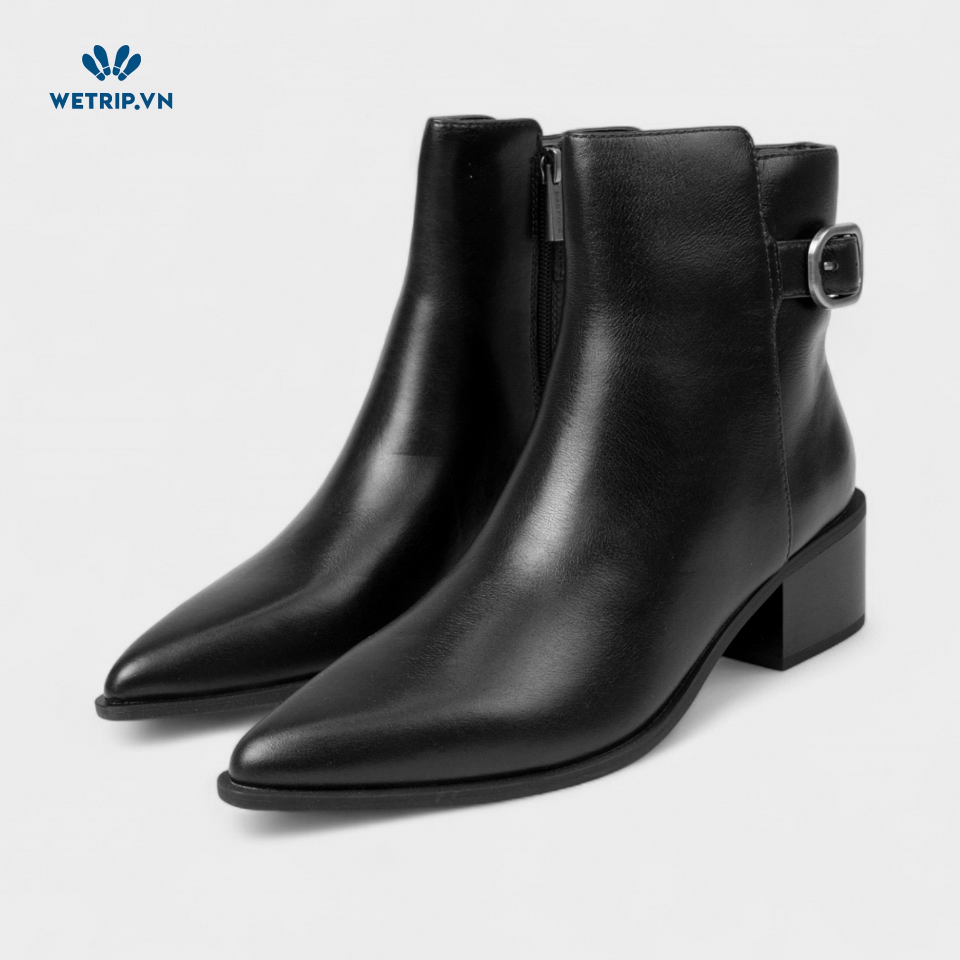 Boots Lửng Cao Gót PARFOIS (đen) Mã BL-CG-PF-001-B