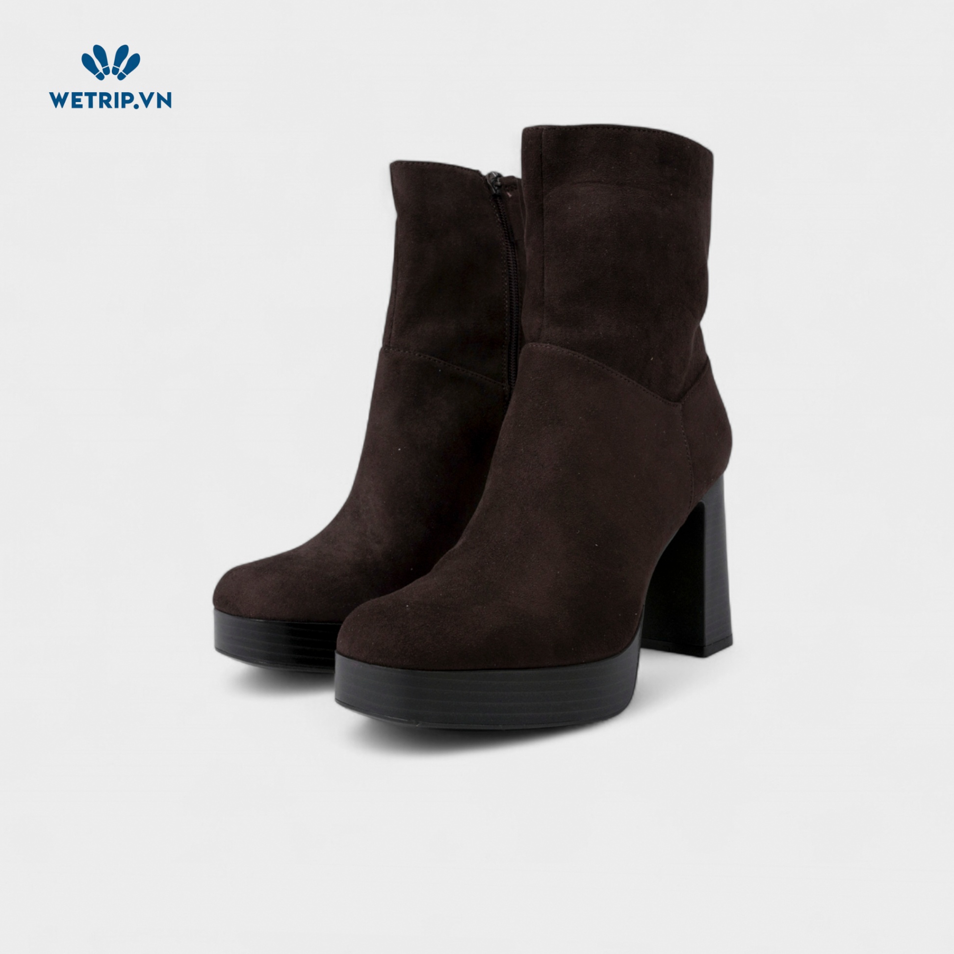 Boots Lửng Cao Gót Pull&Bear (nâu đậm) Mã BL-CG-PB-004-B