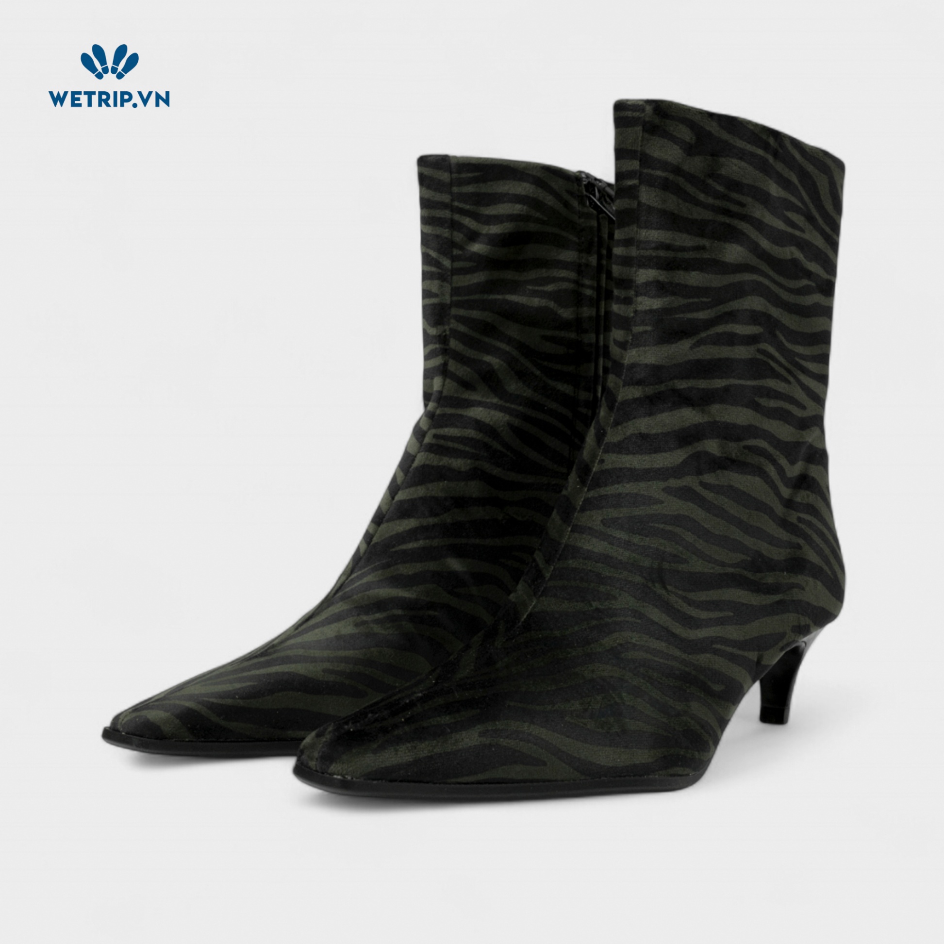 Boots Lửng Cao Gót ZARA (vằn) Mã BL-CG-ZR-006-A