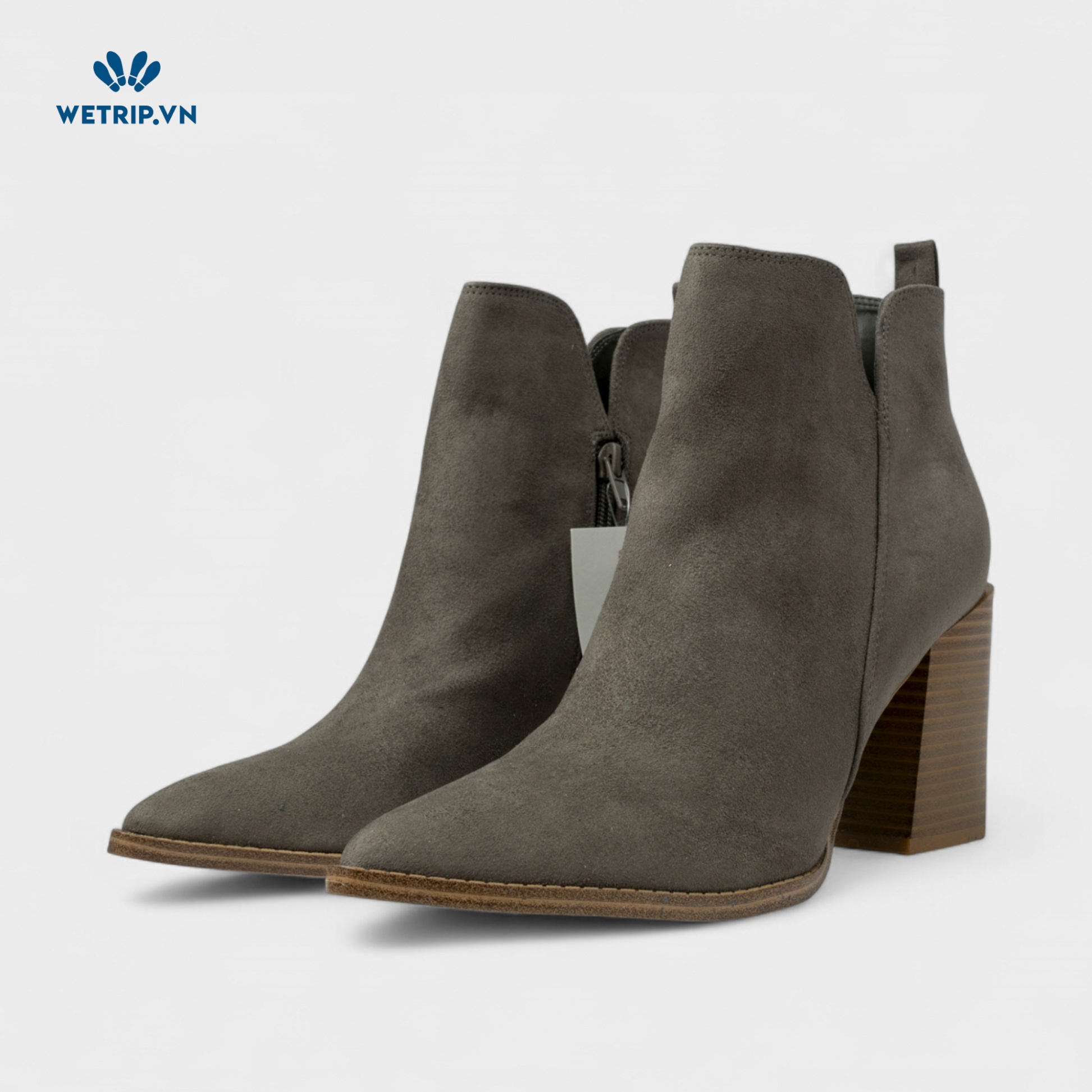 Boots Mắt Cá Cao Gót We_NineWest (ghi xám) Mã BMC-CG-NW-004-A